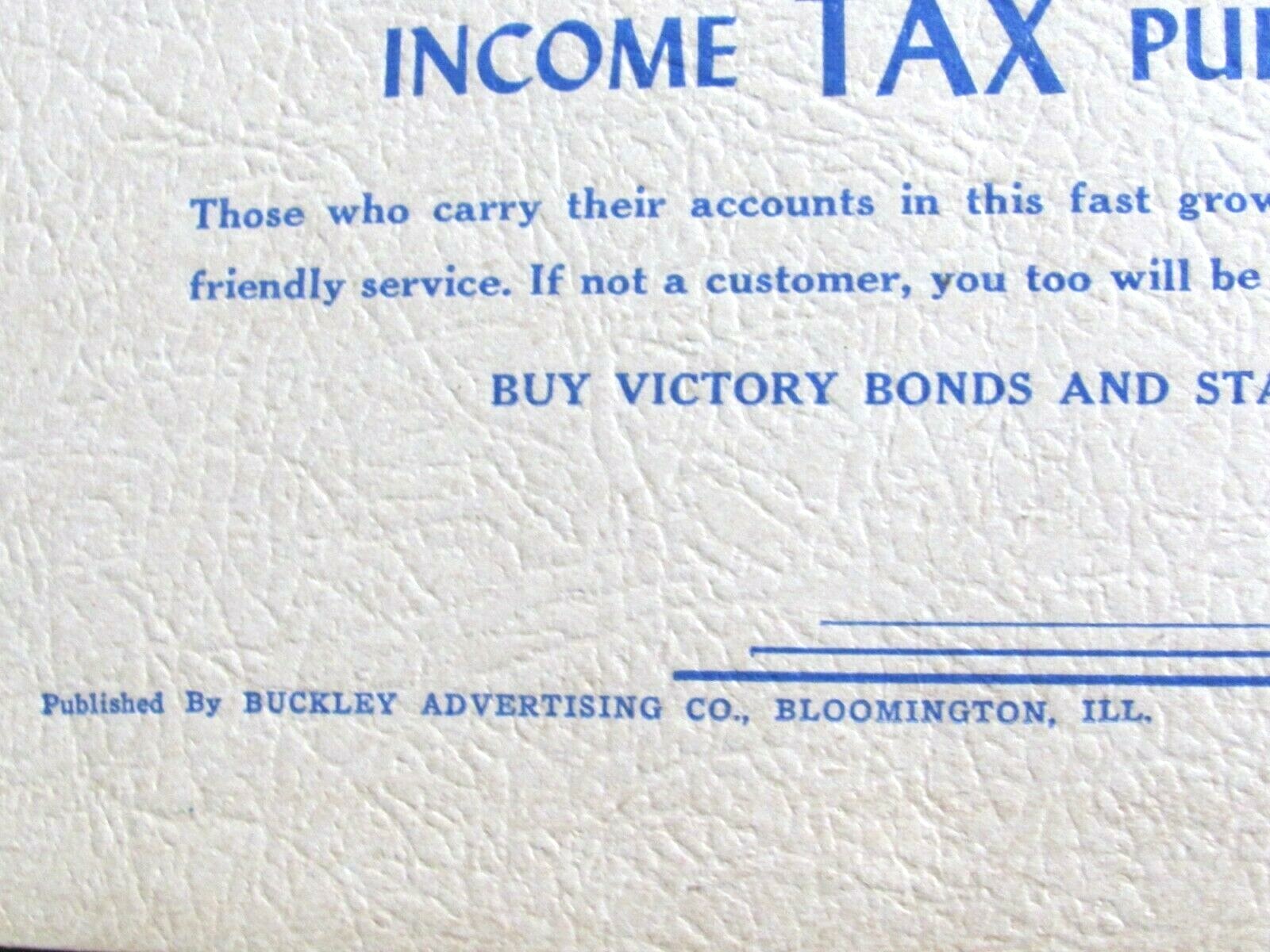 1940&rsquo;S UNUSED FARM TAX RECORD BOOK – WYOMING ILLINOIS FIRST NATIONAL BANK