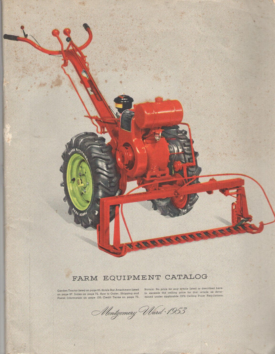 VTG 1953 MONTGOMERY WARD FARM CATALOG! HORSE DRAWN EQ/TOOLS/BEE KEEPING/CHICKENS