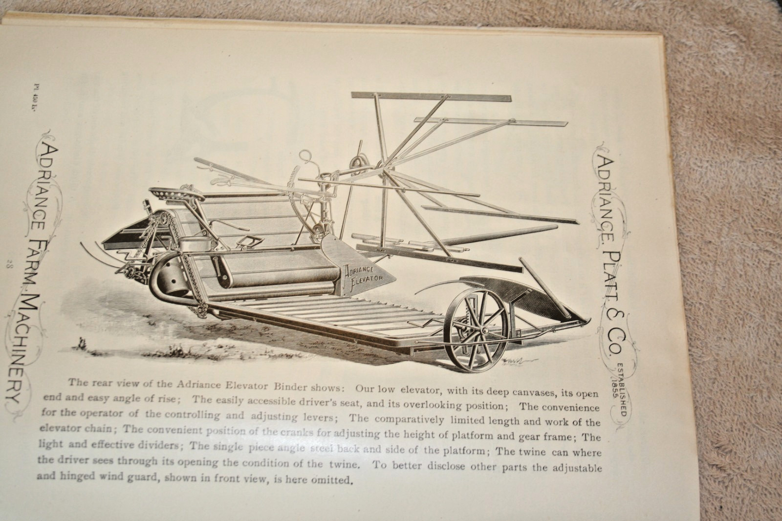 ADRRIANCE FARM MACHINERY 1880