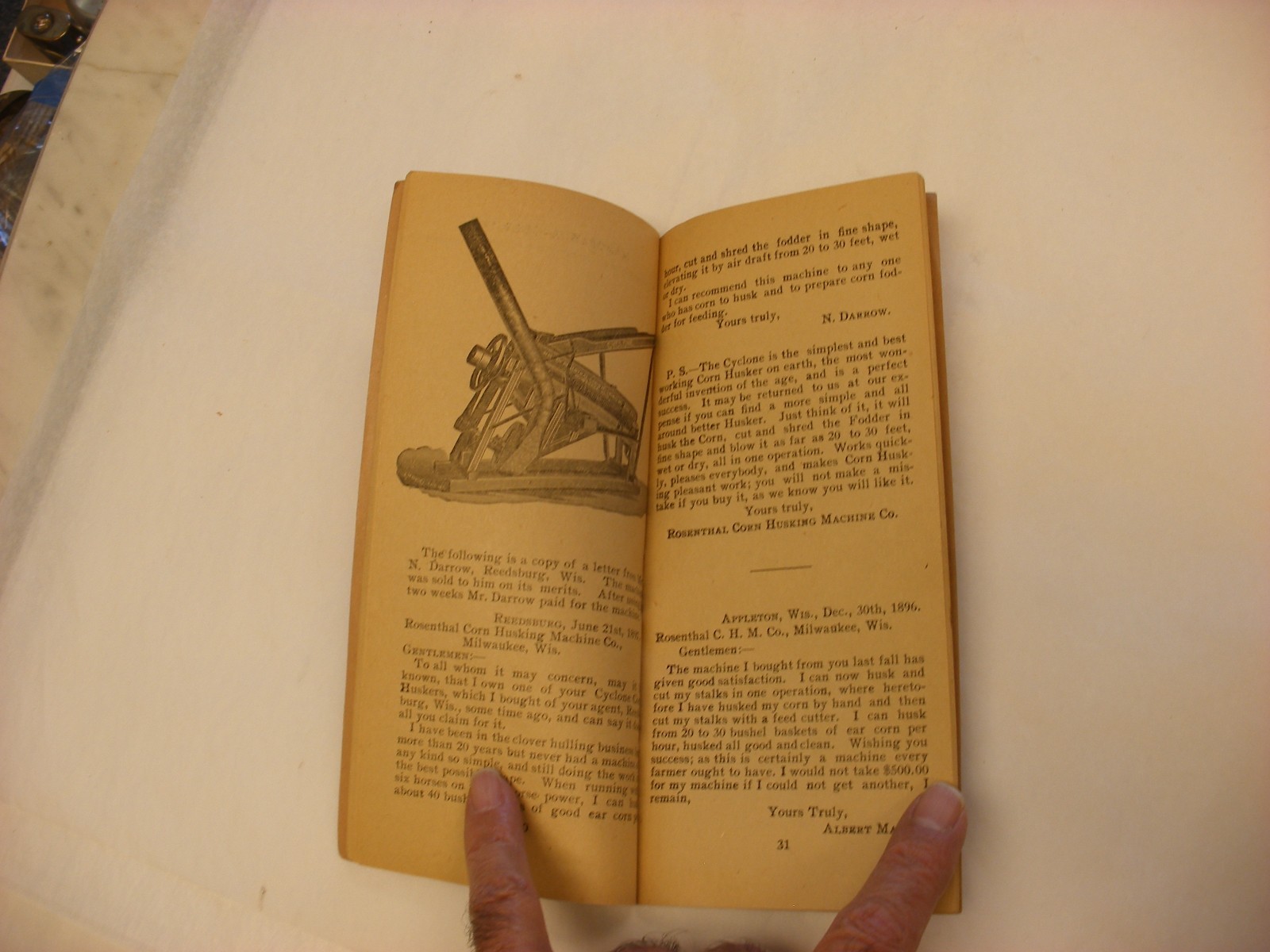 Vtg Farm Agriculture Equipment Catalog Cyclone Corn Husker Rosenthal Machine Co.