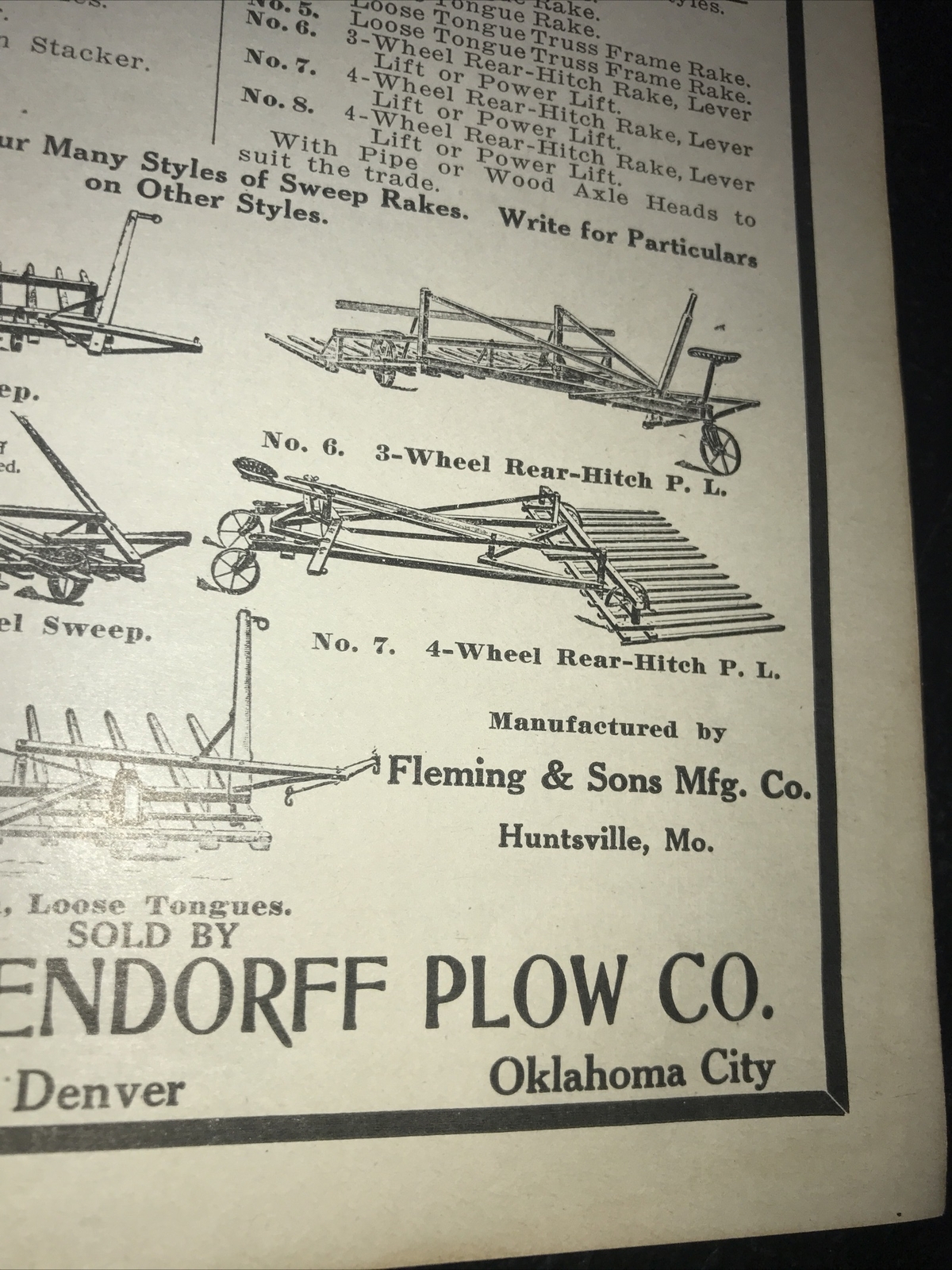 1916 Parlin & Orendorff P&O Farm Advertising – Kansas City Denver Oklahoma