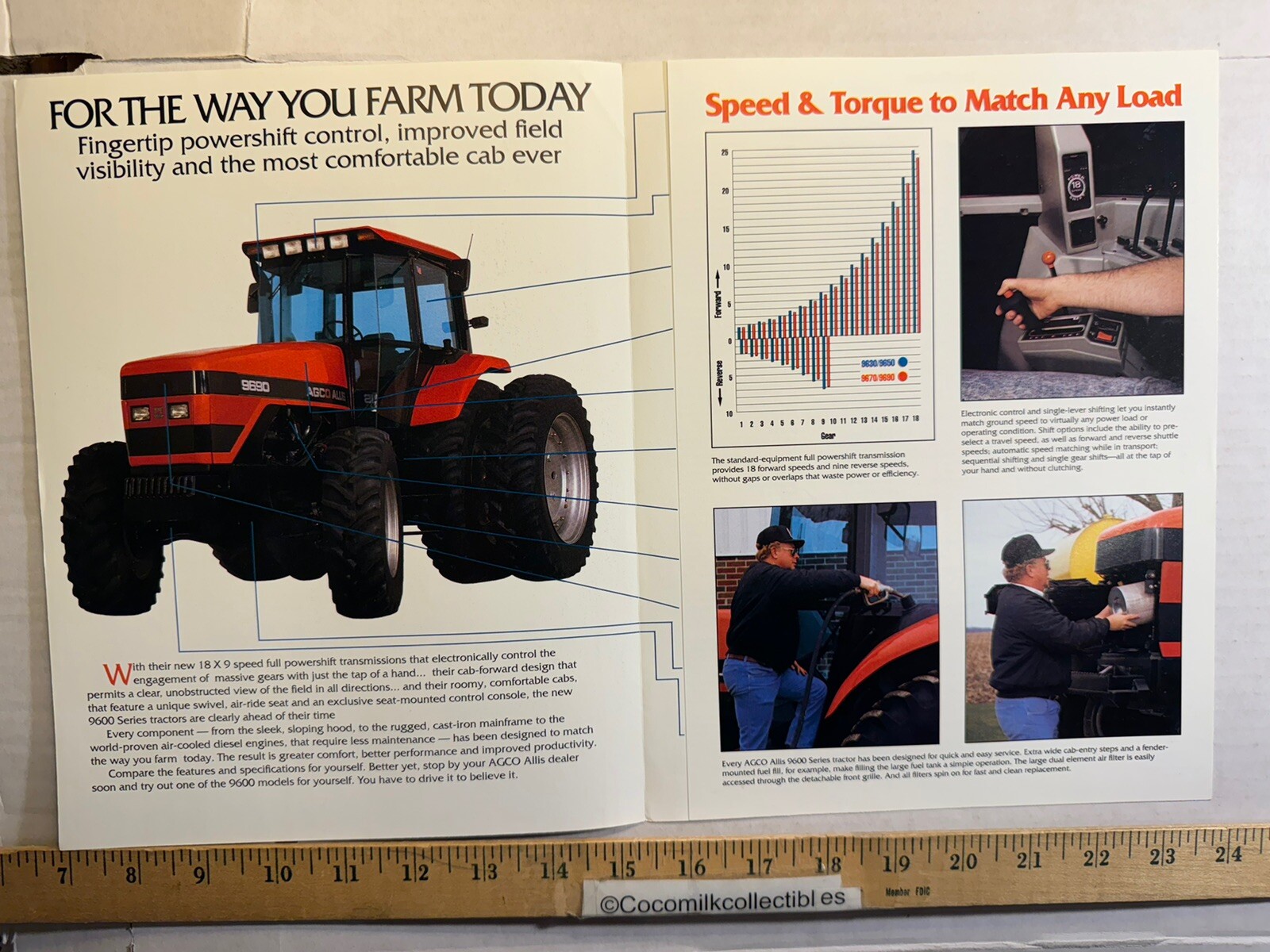 Vintage AGCO Allis 9600 Series Tractors 133 to 191 PTO Horsepower Brochure