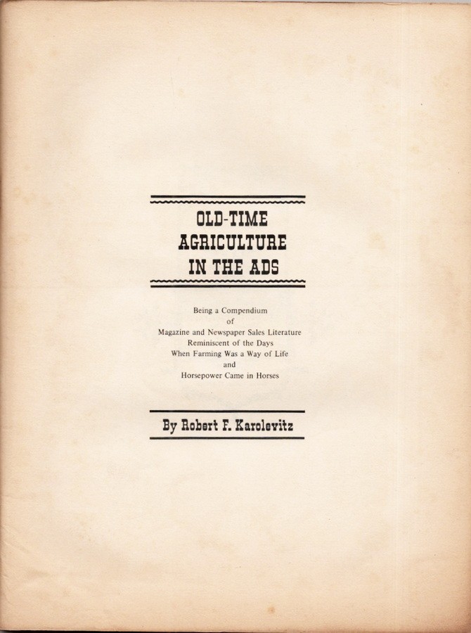 1970 Old Time Agriculture In The Ads, Vermont Farm Machine Co. Bellows Falls, VT
