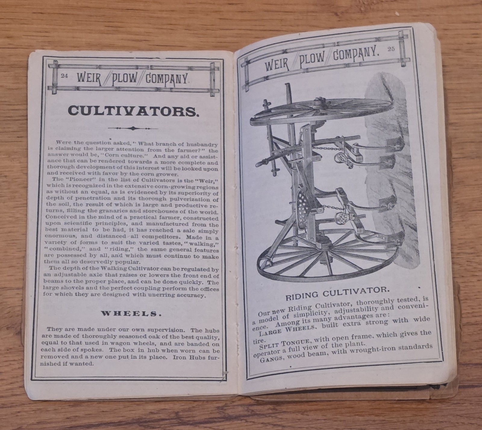 RARE 1882 WEIR PLOW CO. Annual Pocket Size Catalogue Monmouth, Illinois