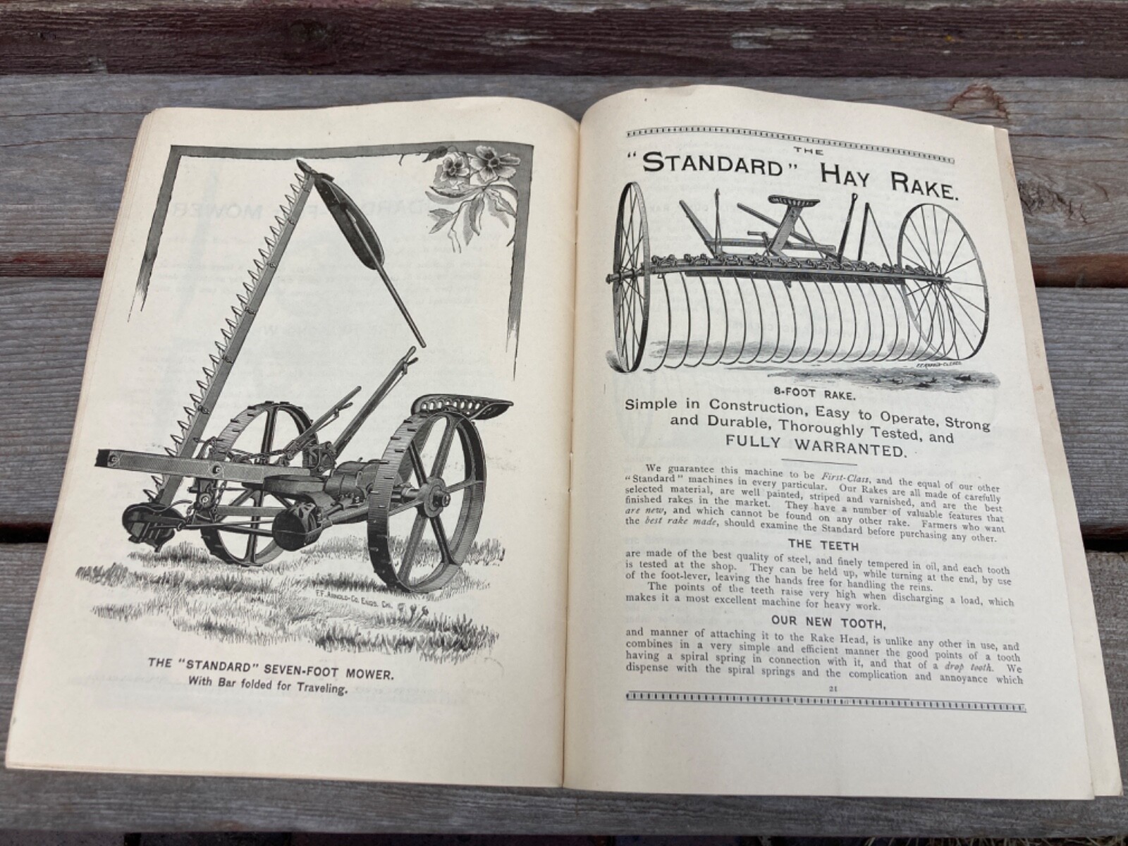 ANTIQUE 1890&rsquo;s EMERSON TALCOTT & CO ROCKFORD IL STANDARD MOWING MACHINES CATALOG
