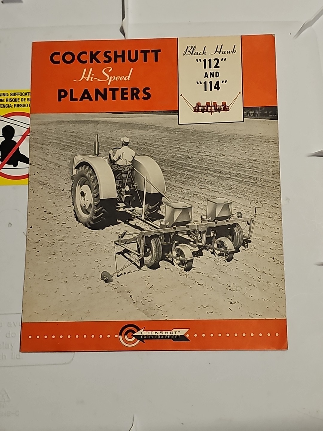 Vintage Cockshutt 112 114 Black Hawk Planters Foldout Brochure