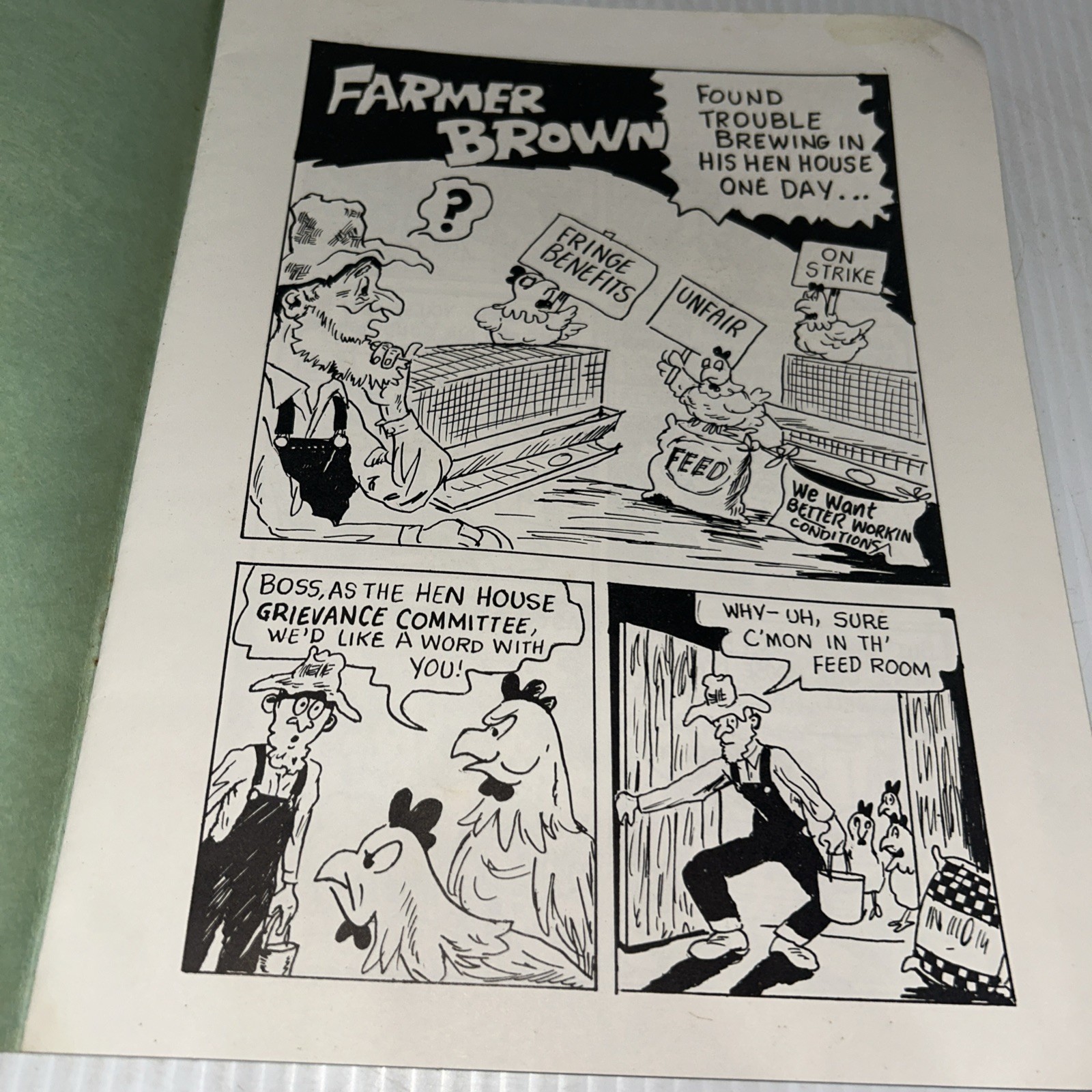 1950s Farmer Brown’s Lucky Day Comic Poultry Ventilation LA Pockman Promo/250h