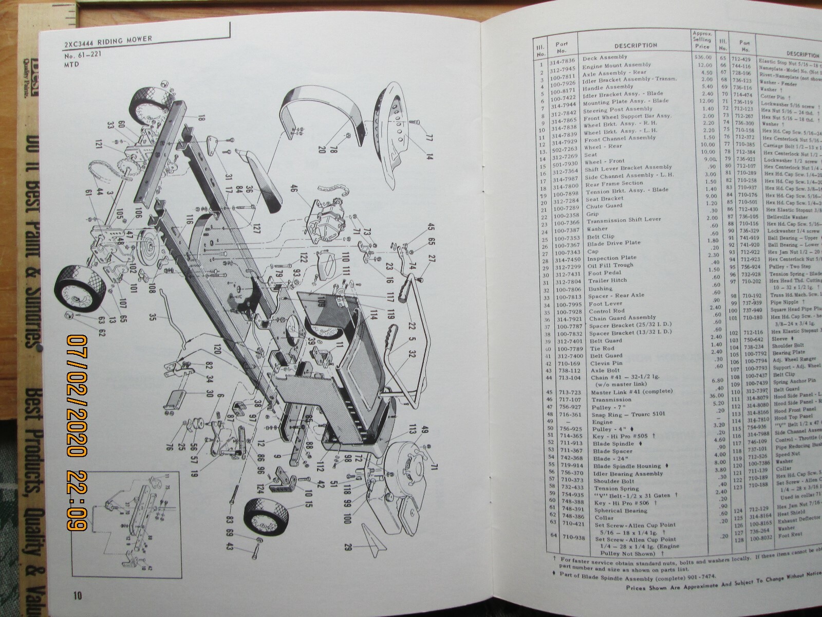 Western Auto Wizard Riding Mower 2XC3444 Operating & Service Inst. Manual