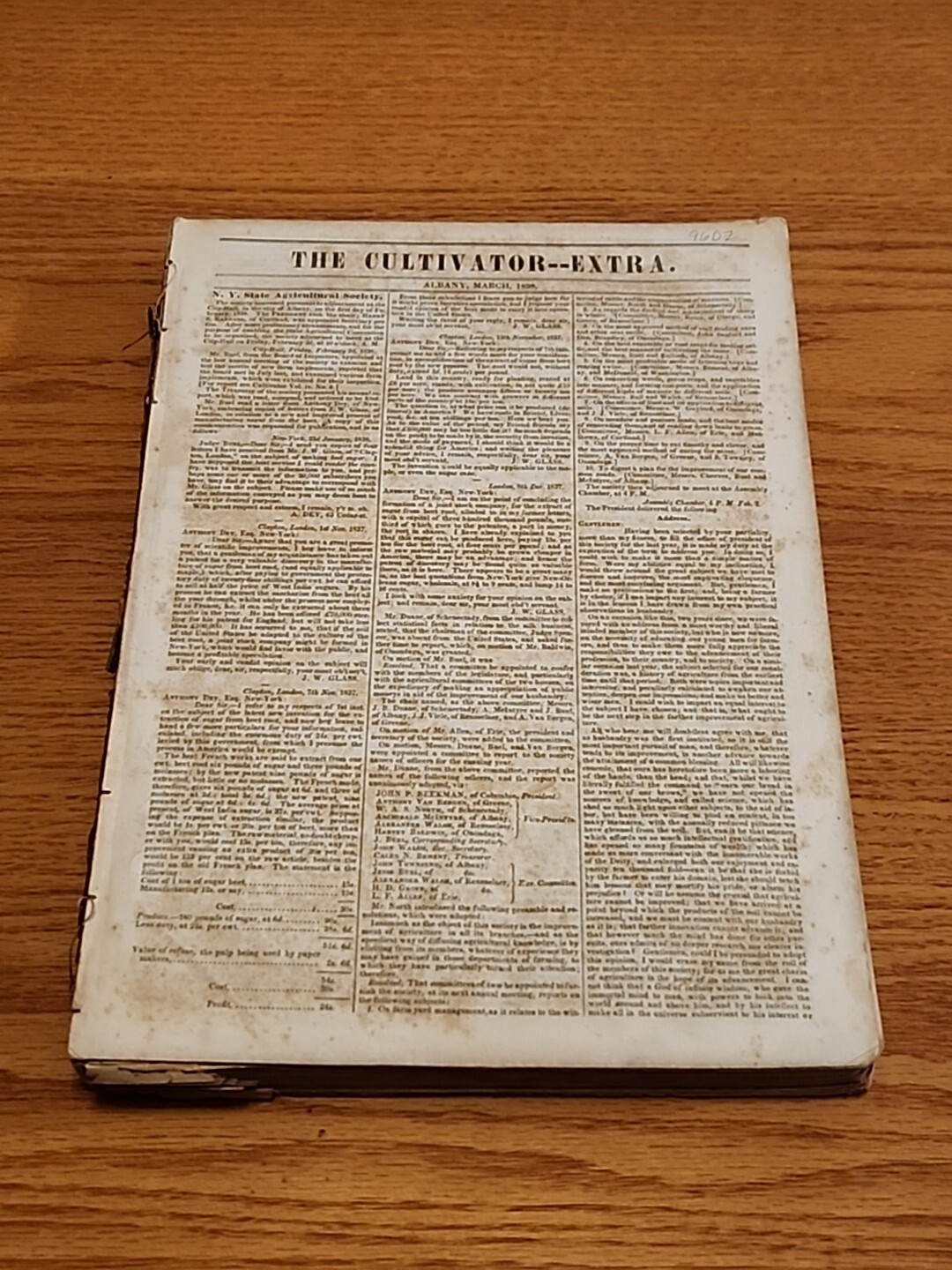 The Cultivator Monthly Journal Hardbound Book 1838