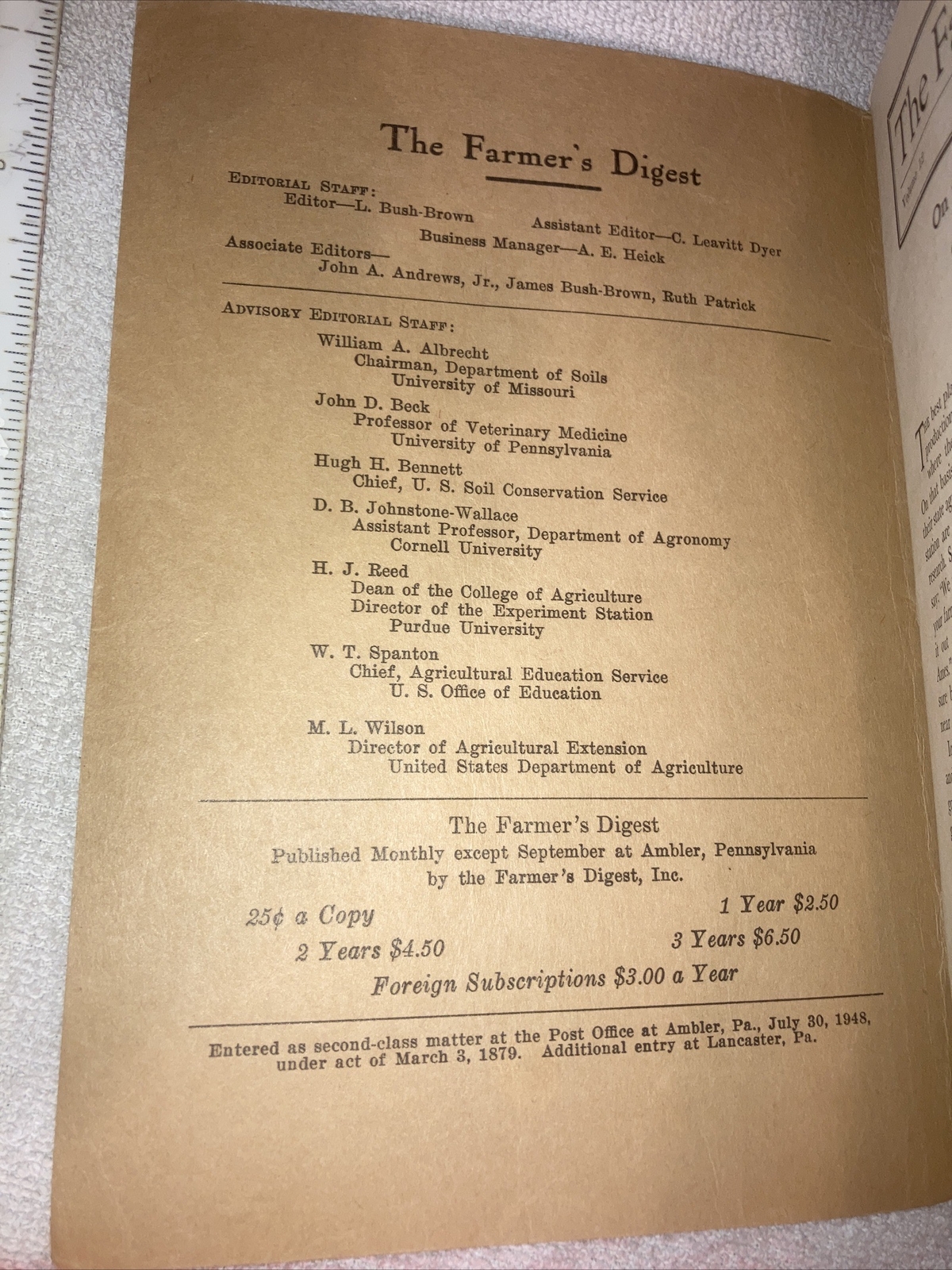 Farmers Digest Magazine February 1949 Pigs Turkeys Chickens Beef