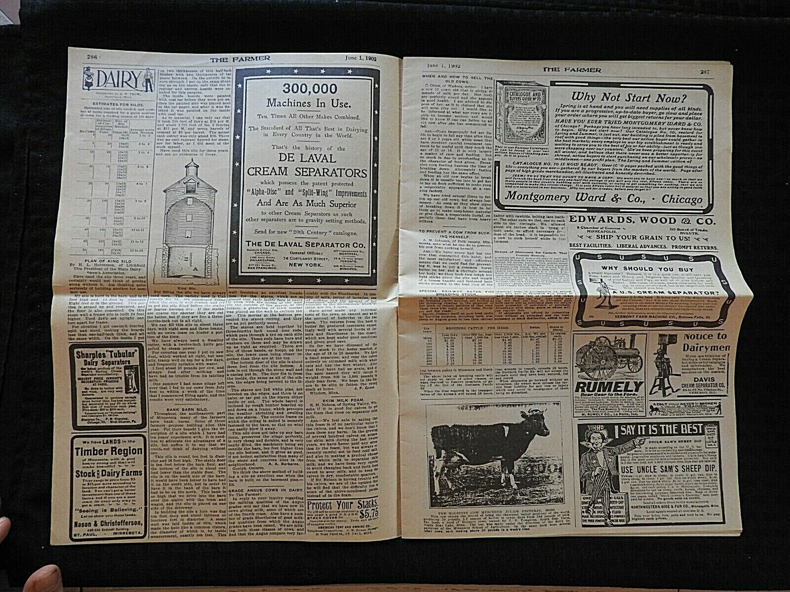 1902 « The Farmer » Webb-Shaw Farm Experiment St. Paul MN Agricultural Newspaper