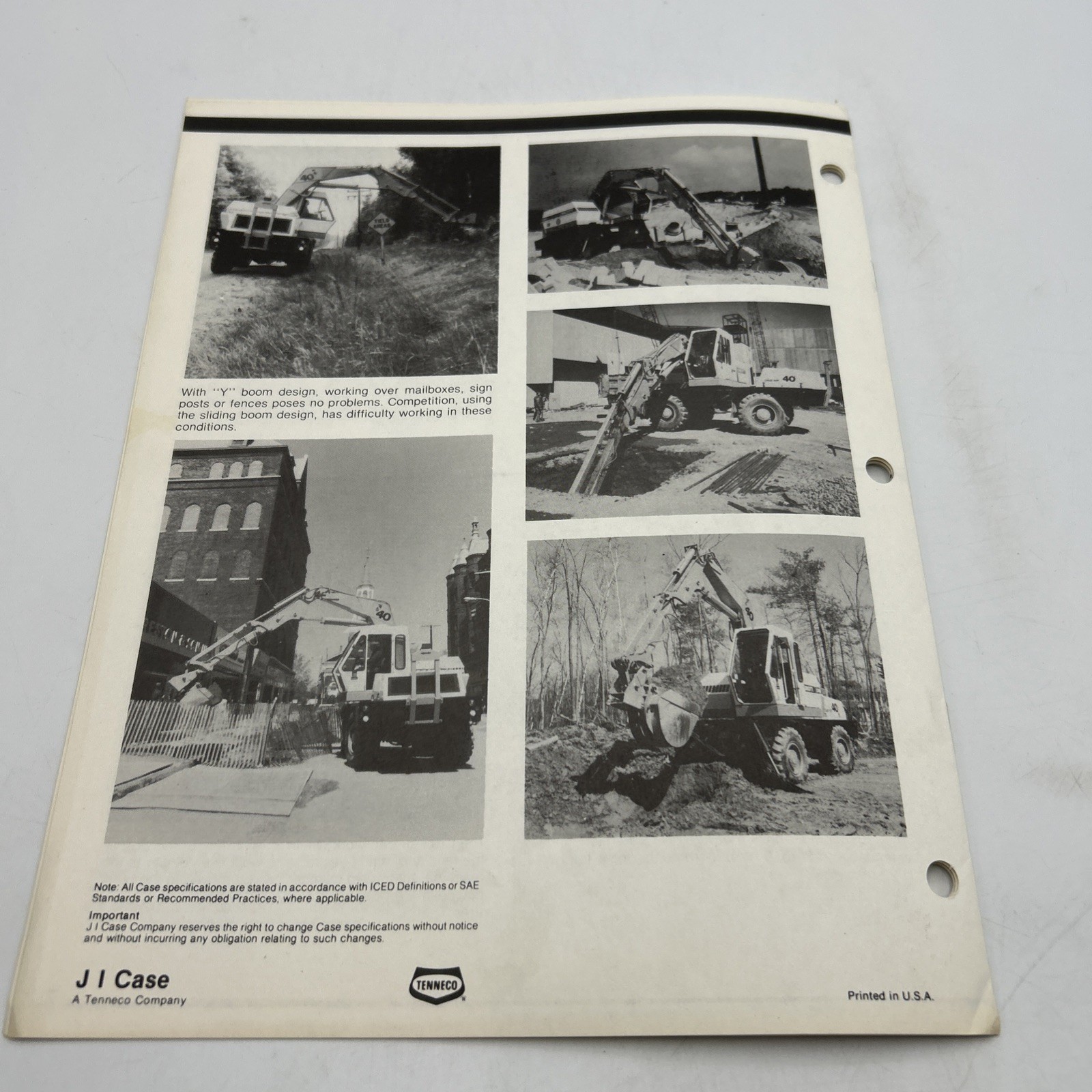 Case Product News Excavators 40 Cruz-Air Series E March, 1982 Brochure