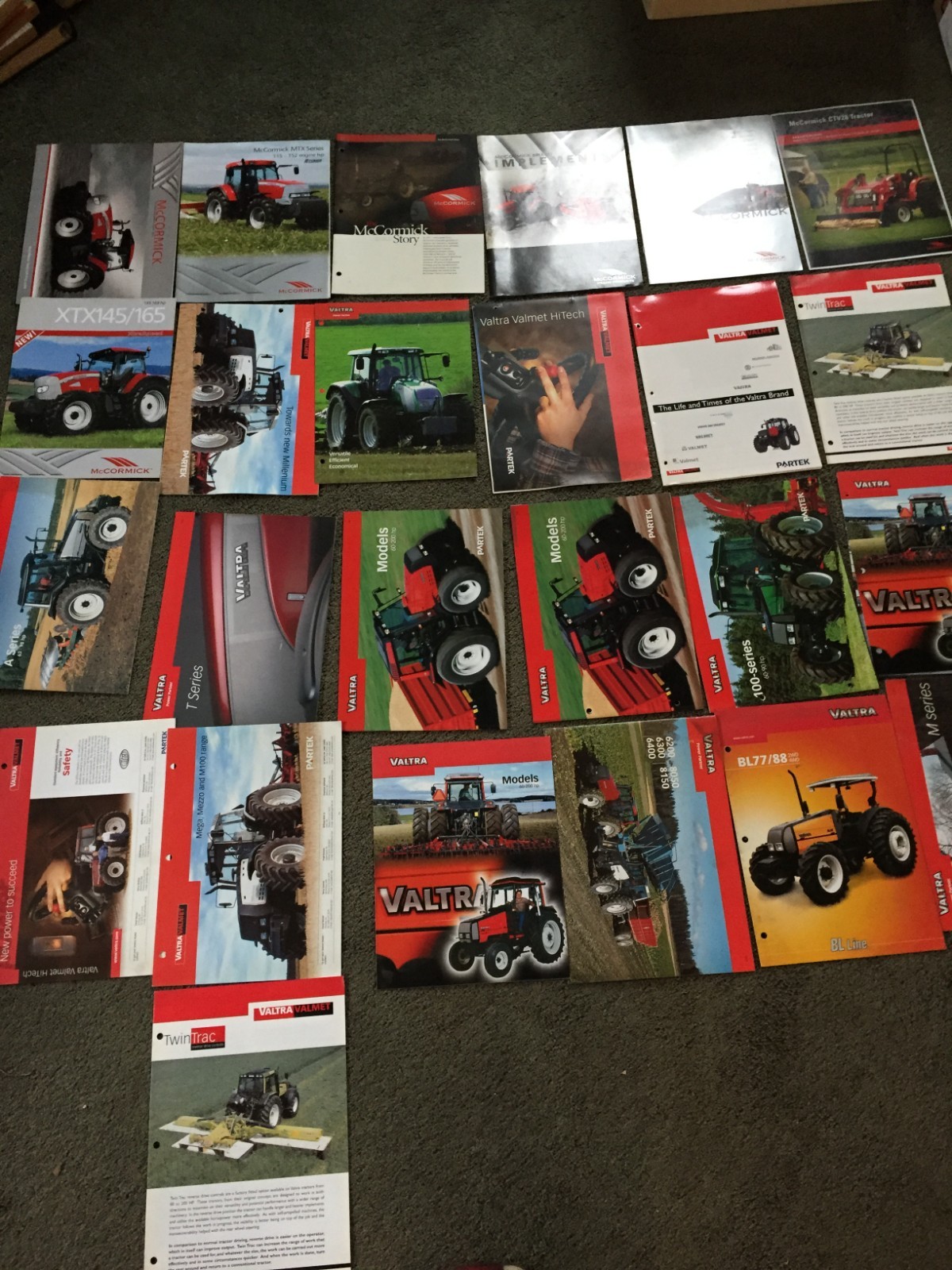 BIG Lot of 25 McCormick & Valtra equipment brochures Literature advertising
