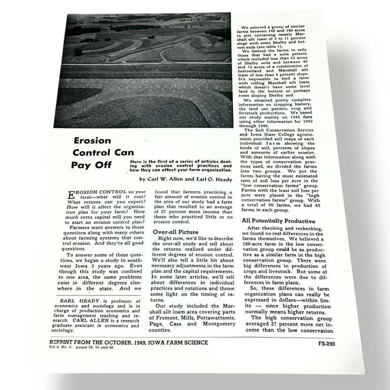 Erosion Control Can Pay Off 1948 Iowa Farm Science Vintage Article K