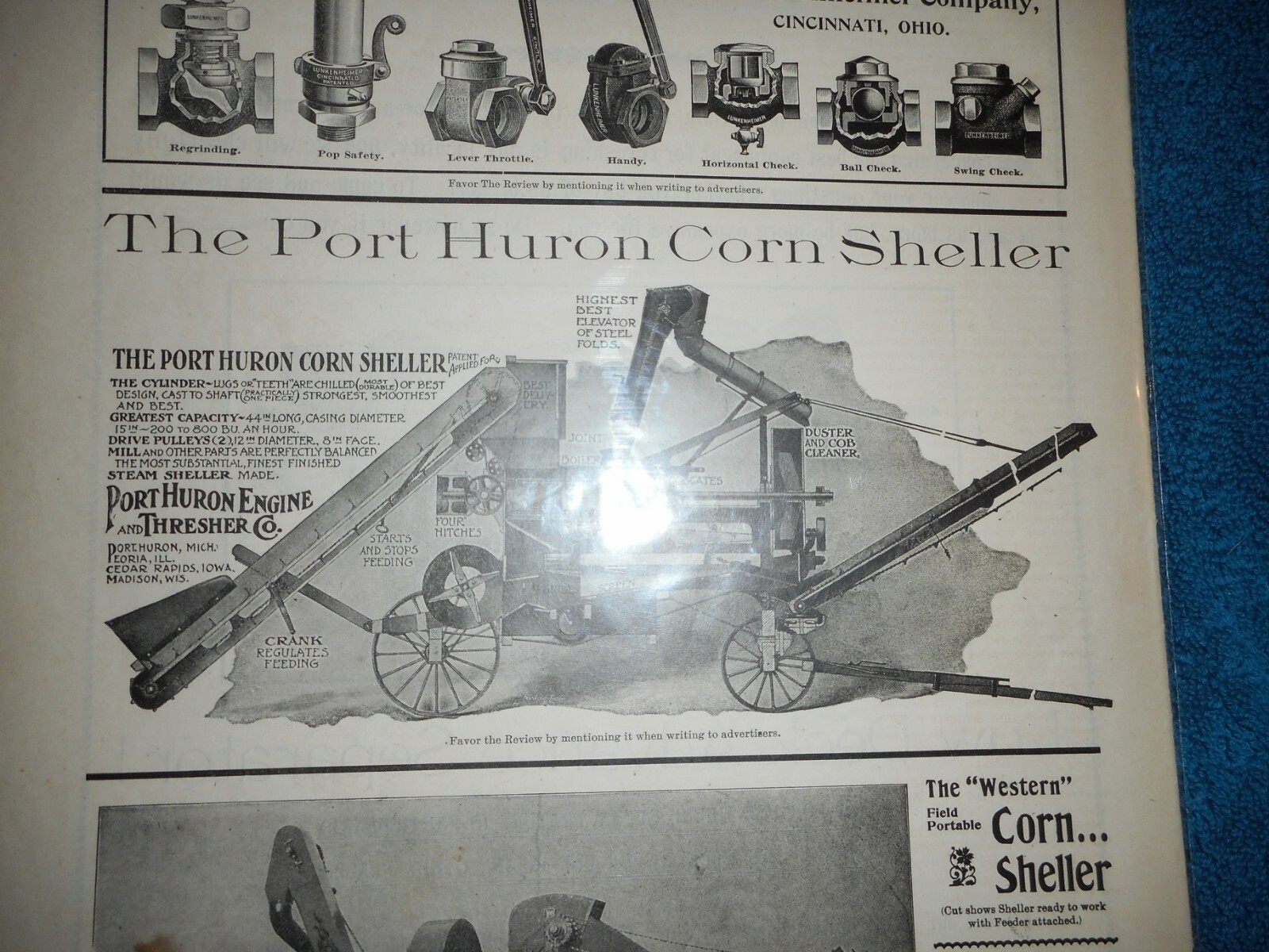 1900 Advertisement: Lunkenheimer, Port Huron Engine & Thresher, Union Iron Works