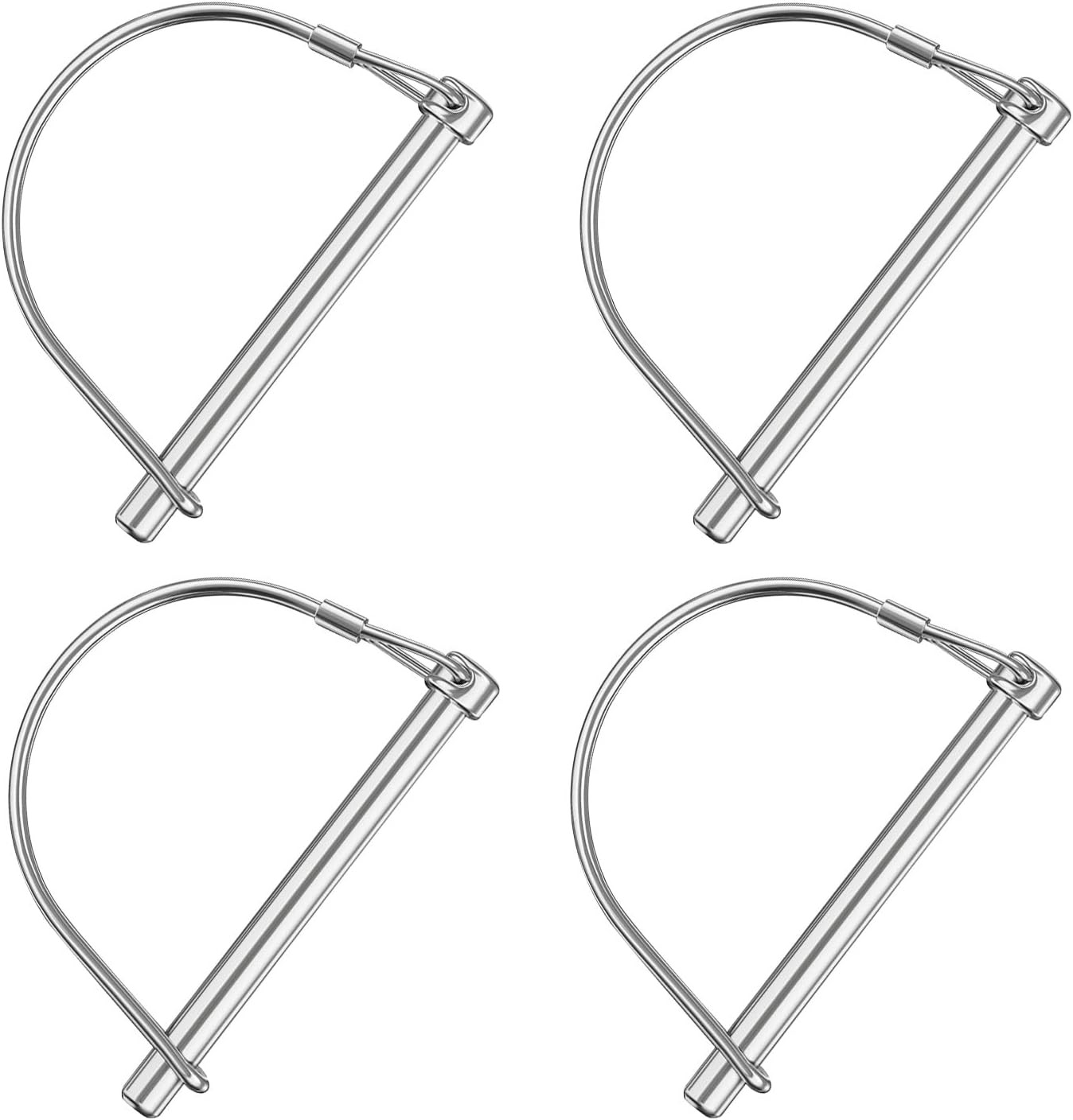 4-Pack Premium Coupler Pin – Trailer Safety Pin and Lock for Hitch, Farm, Lawn