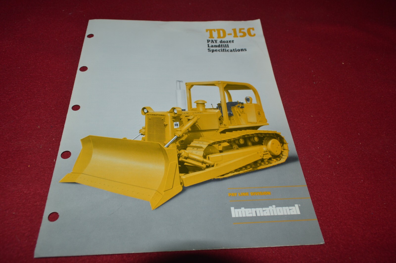 International Harvester TD-15C Pay Landfill Dozer Crawler Brochure FCCA