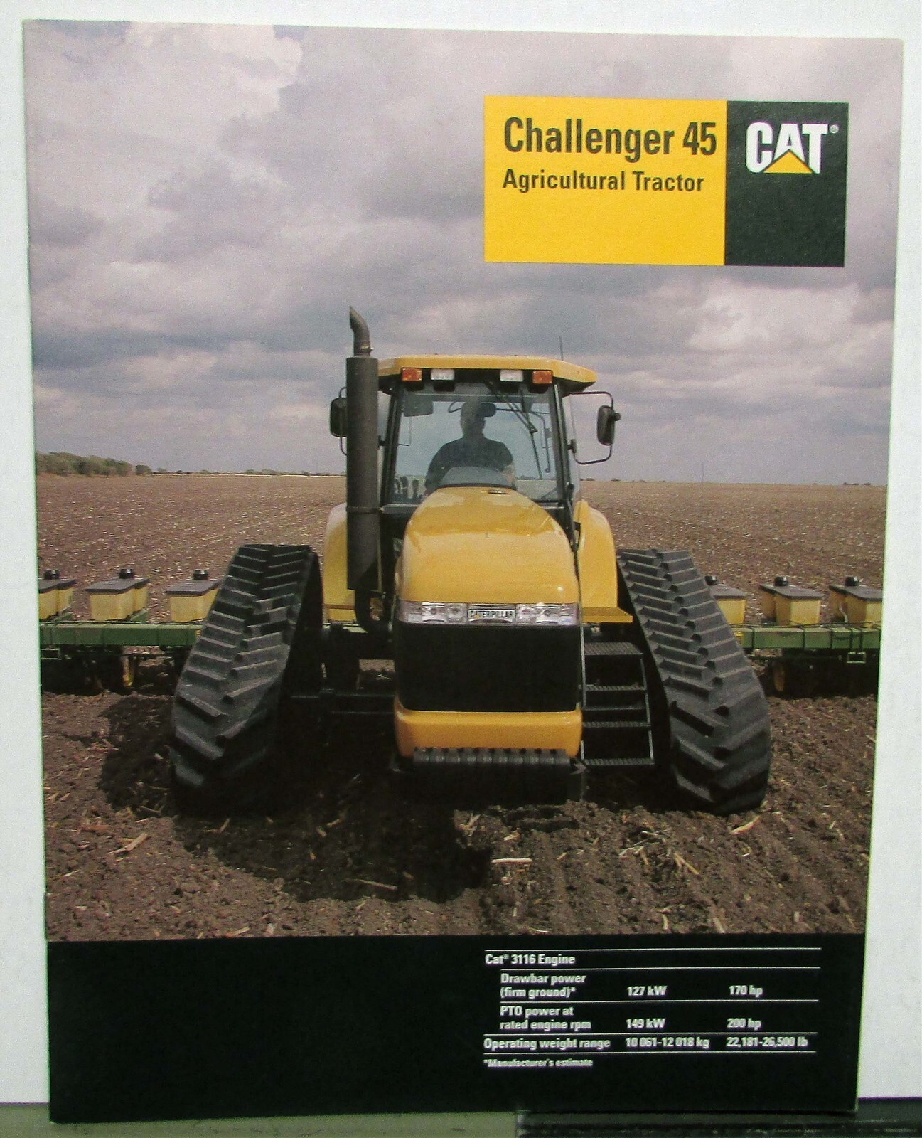 1997 Caterpillar Challenger 45 Articulated Tractor Specs Sales Brochure