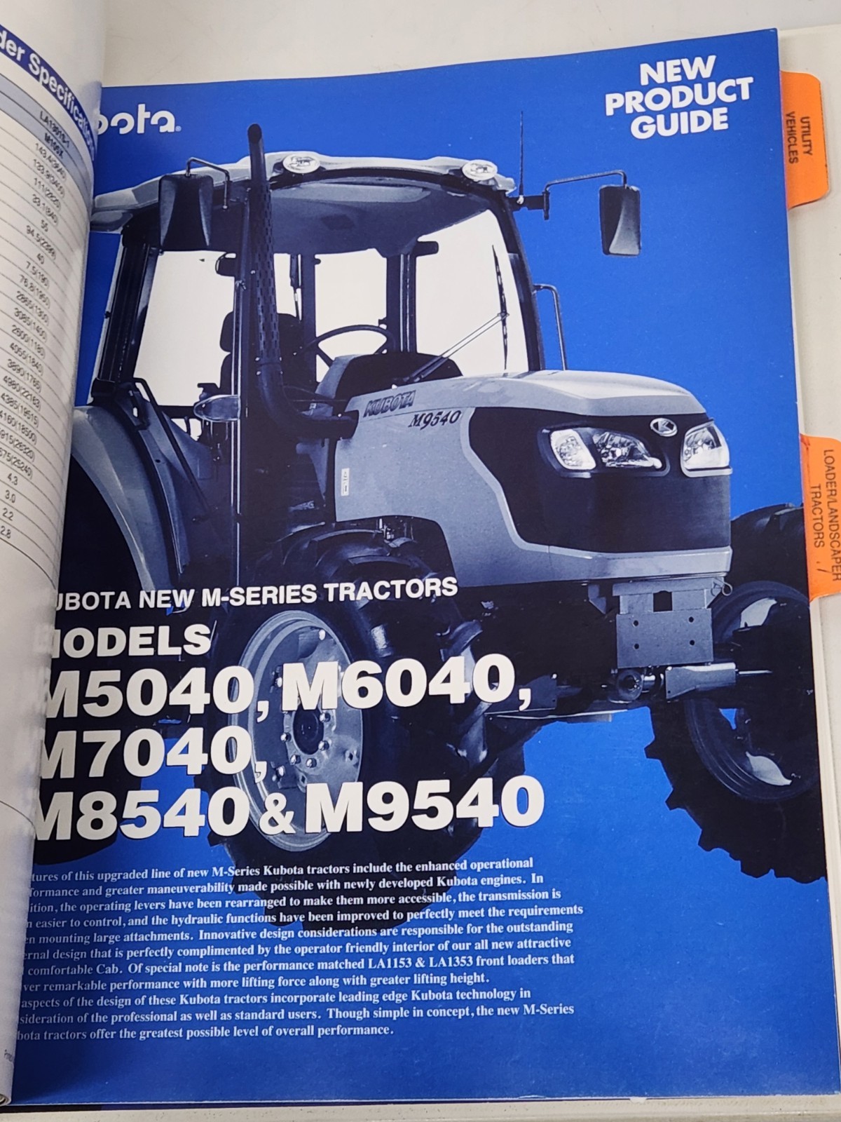 2008 Kubota New Product Guide Dealer Binder Catalogs Brochures Specs