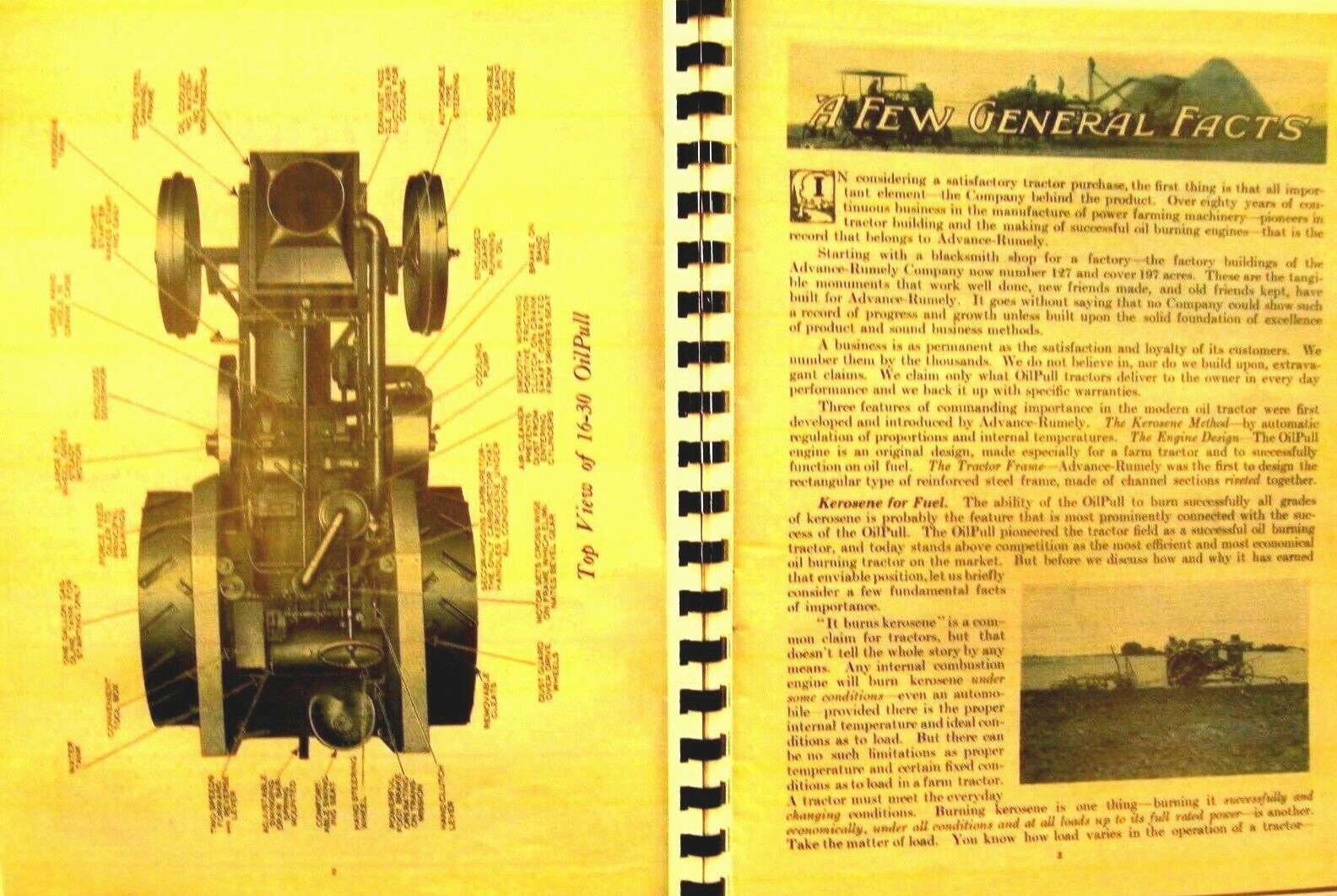 Vintage Advance- Rumely OIL PULL Farm Tractors Sales Catalogue All Models