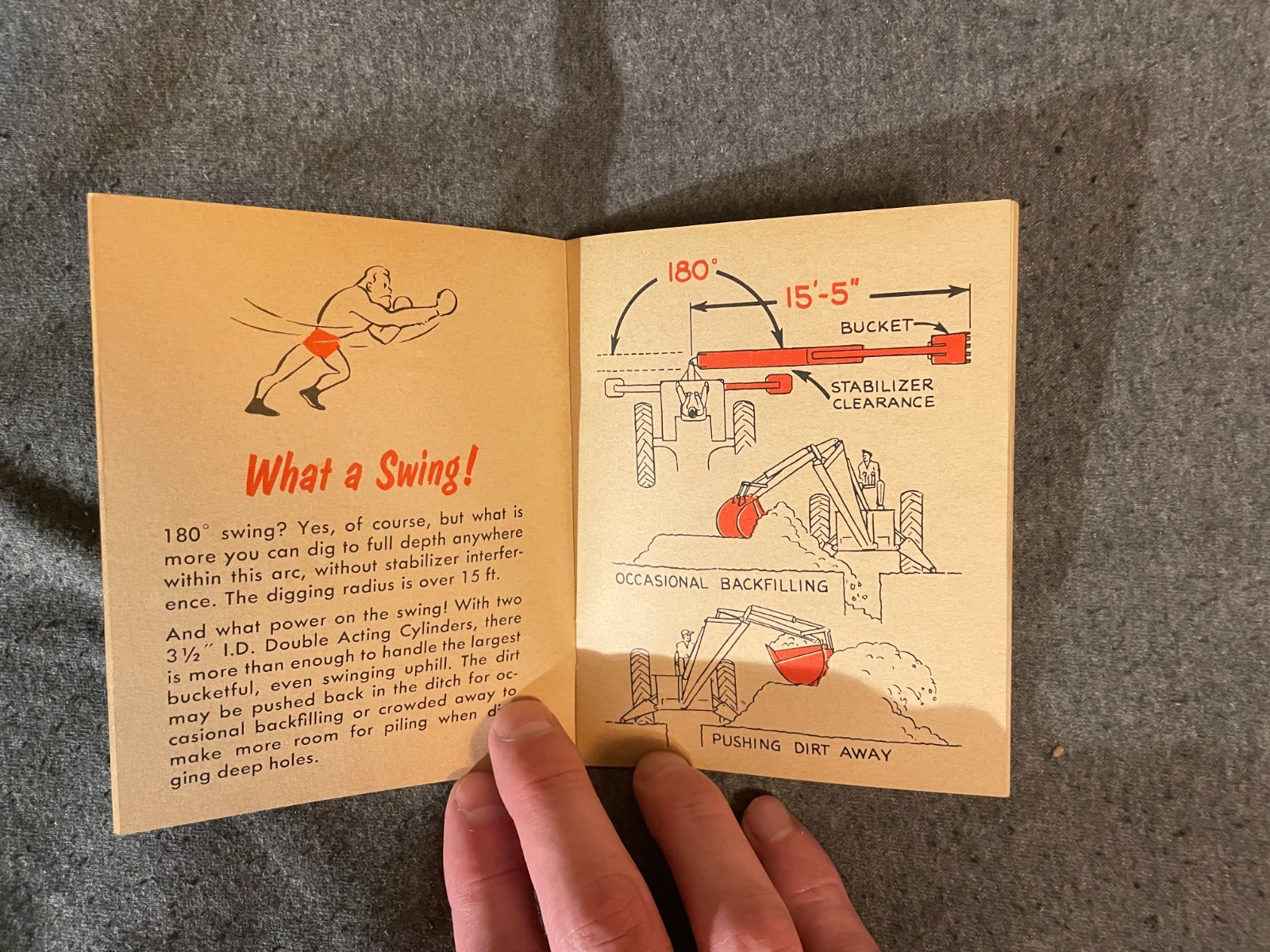 1950&rsquo;s Pippin Backhoes Tractors Brochure Introducing the Champion Vintage