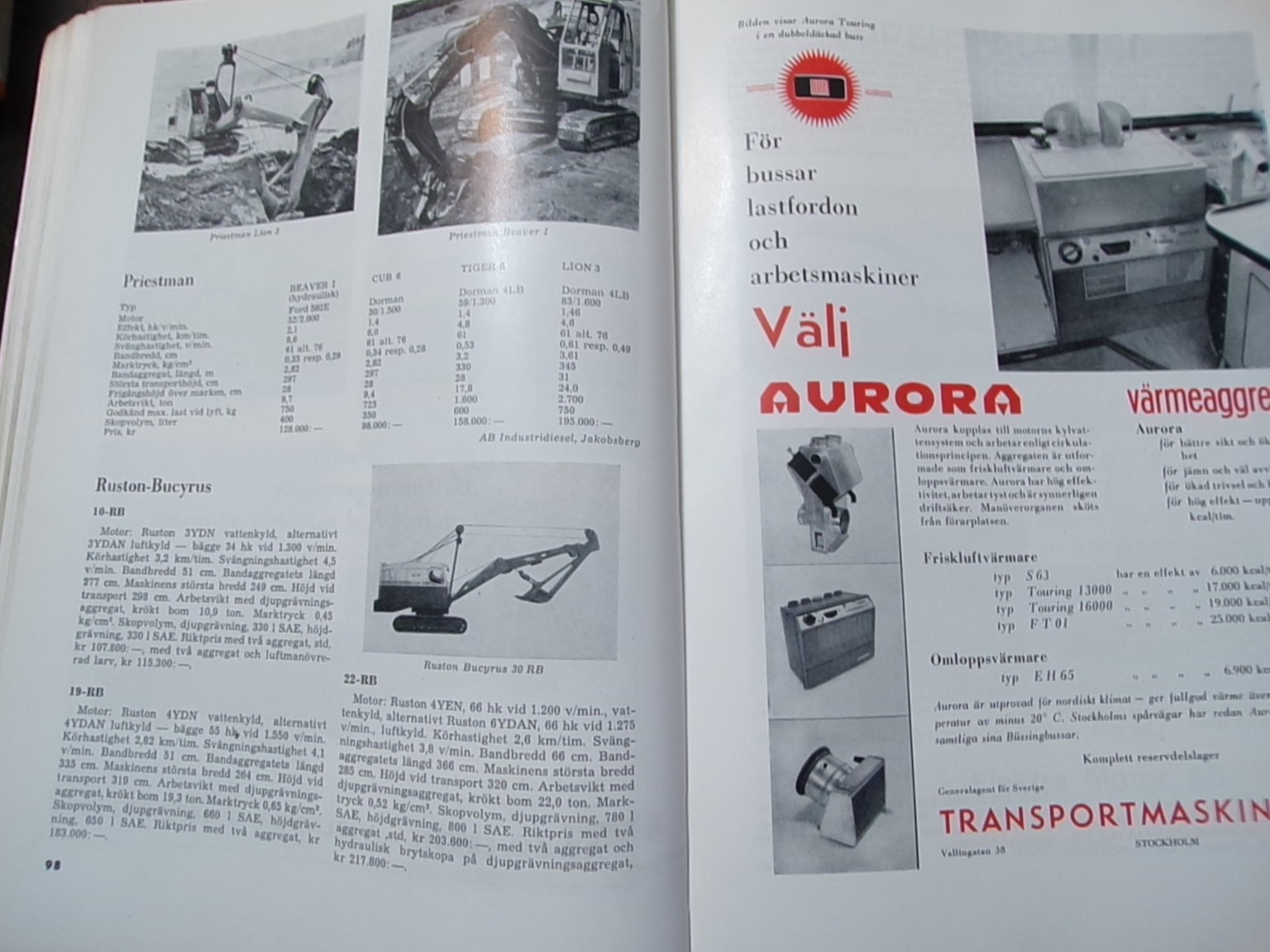 Contracted Machines Catalog, 1966, from Stockholm Sweden, in Swedish