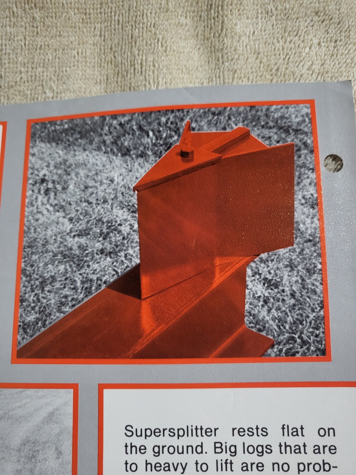 1970s Vintage CRYSTEEL Super Splitter Log Splitter BROCHURE 3-point Tractor