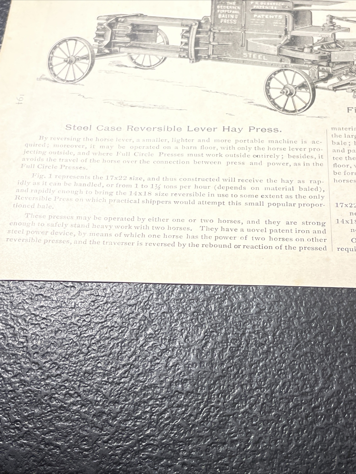 1891 Baldwin – Dederick Bailing Presses – Farm Advertising- New Orleans