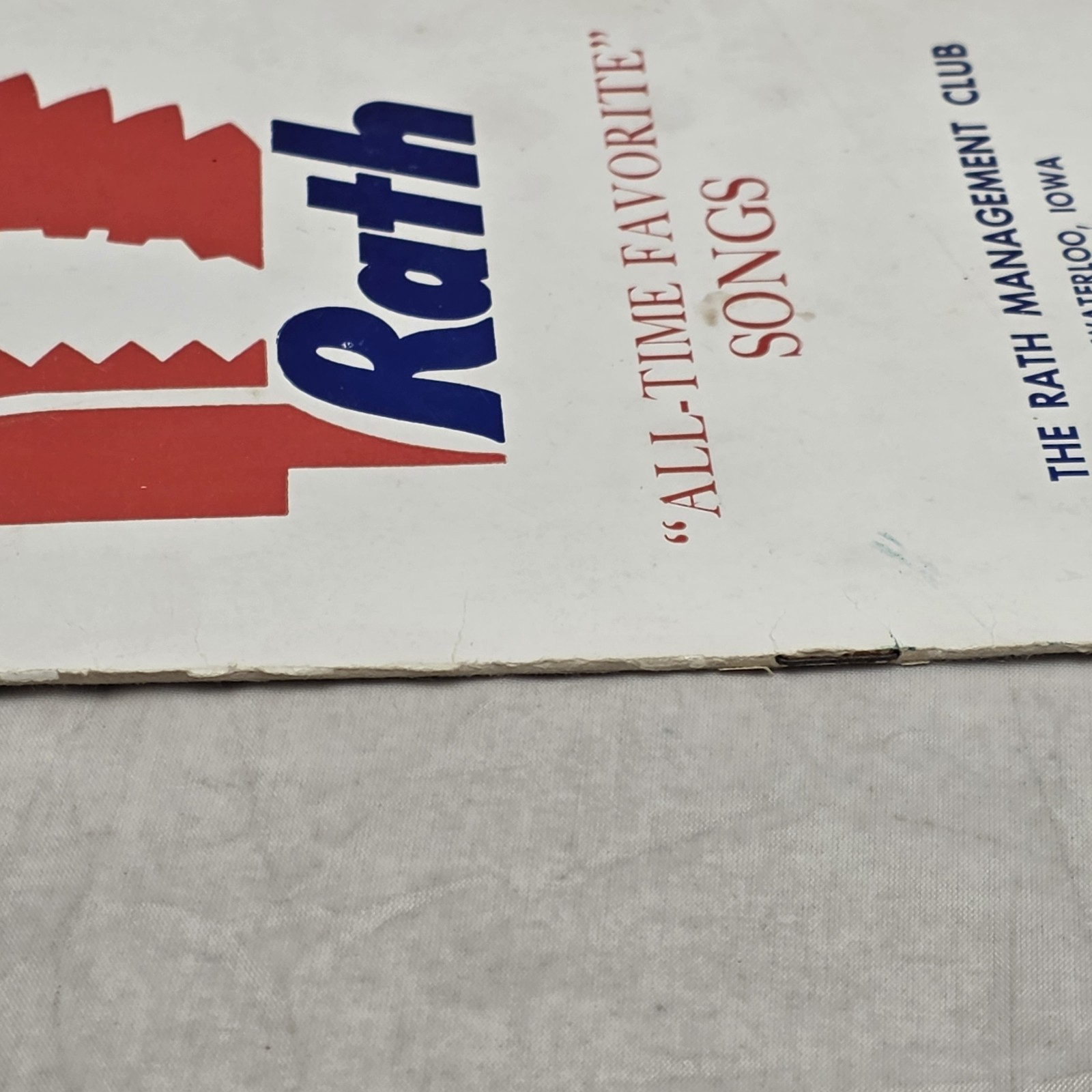 Rath Management Club Songs Book May 1952 Waterloo Iowa Meat Packing Packer 50s