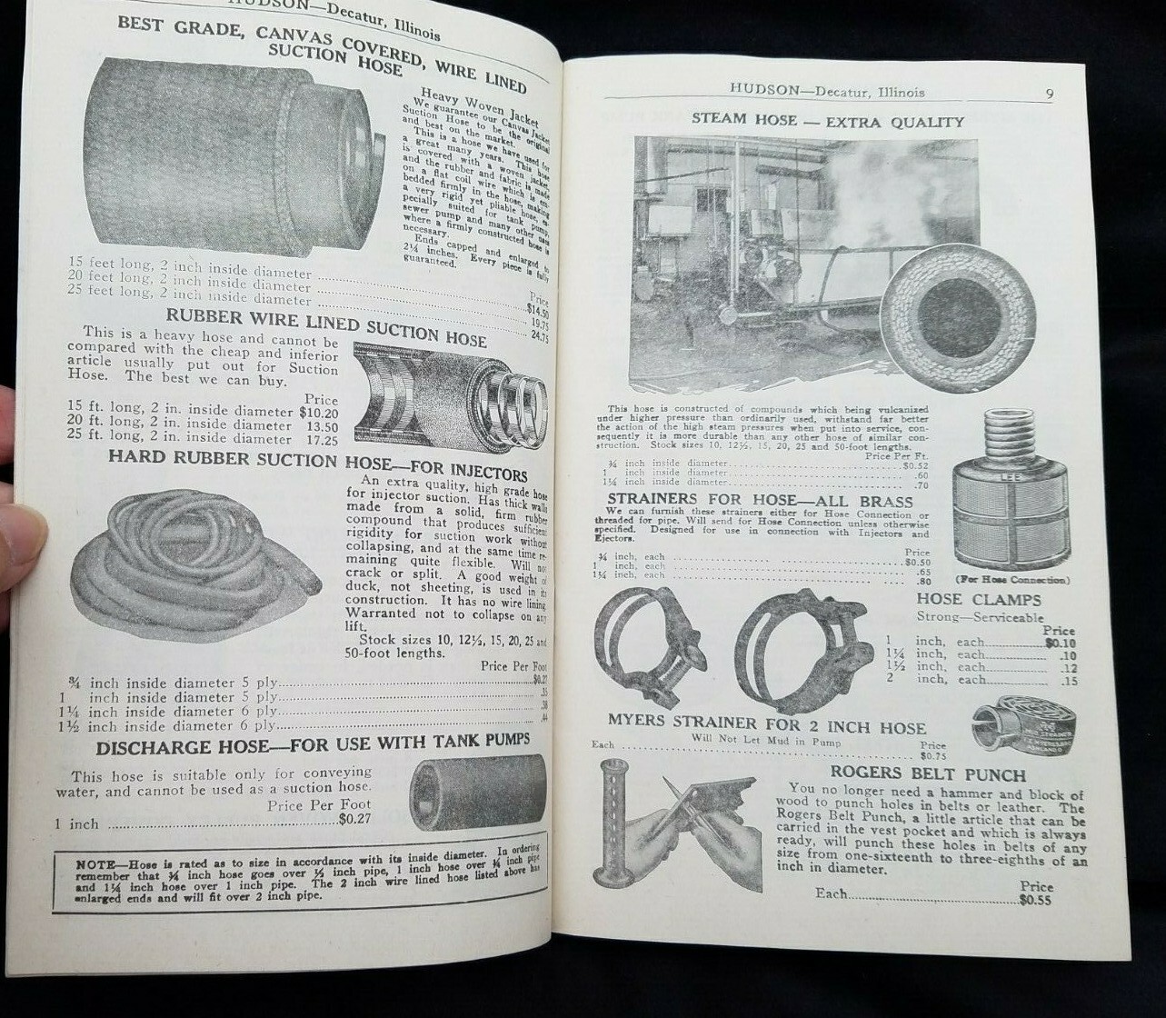 1944 Catalog Hudson Machinery & Supply Decatur Illinois Thresher Mill Supplies