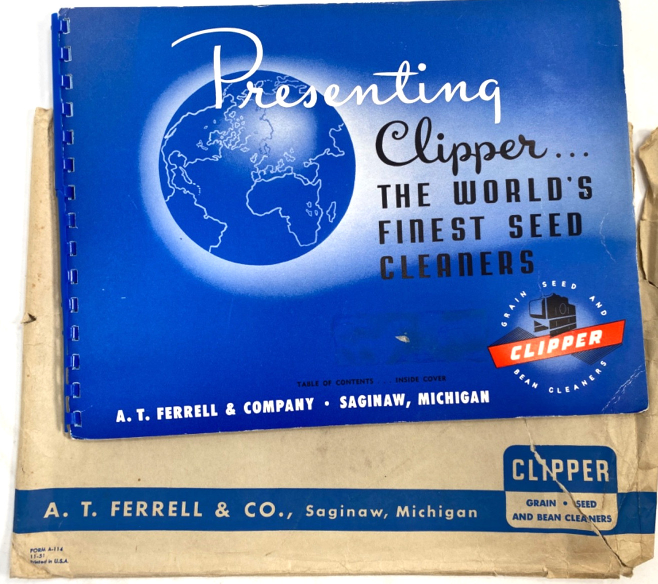 1951 CLIPPER GRAIN SEED & BEAN CLEANERS agriculture equipment catalog FERRELL CO