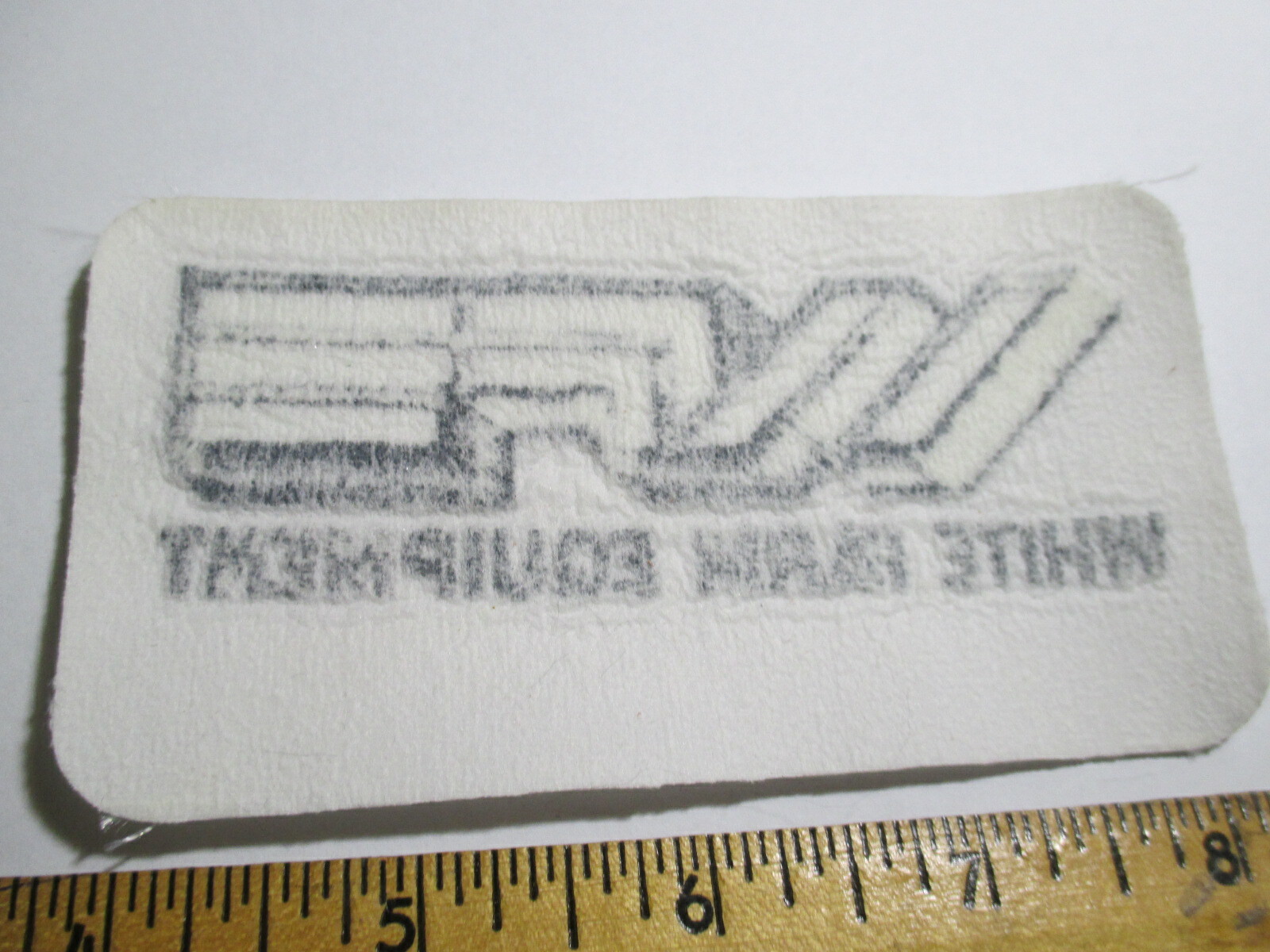 White Farm Equipment Patch WFE NOS Embroidered Agriculture Heavy Equip