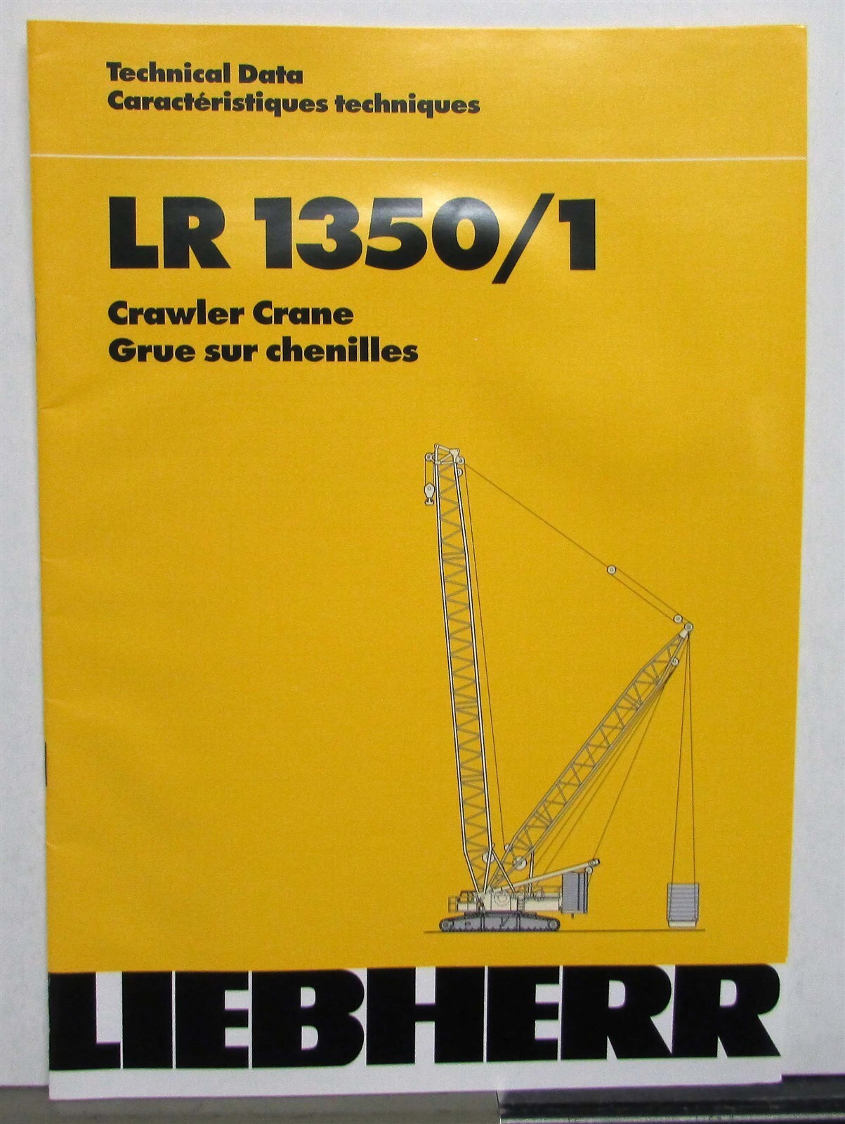2002 Liebherr LR 1350/1 Crawler Crane Specs ConstructionBrochure ENGLISH&FRENCH