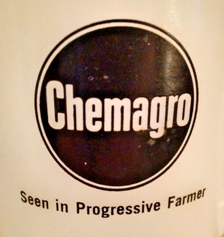 CHEMAGRO MUG WHITE MILK GLASS STEMMED GOBLET SEEN IN PROGRESSIVE FARMER CUP.