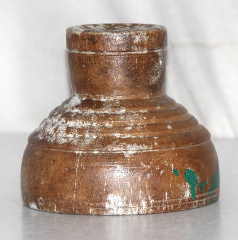 Antique Wooden Agricultulal Seed Spreader Bijni Original Old Hand Carved