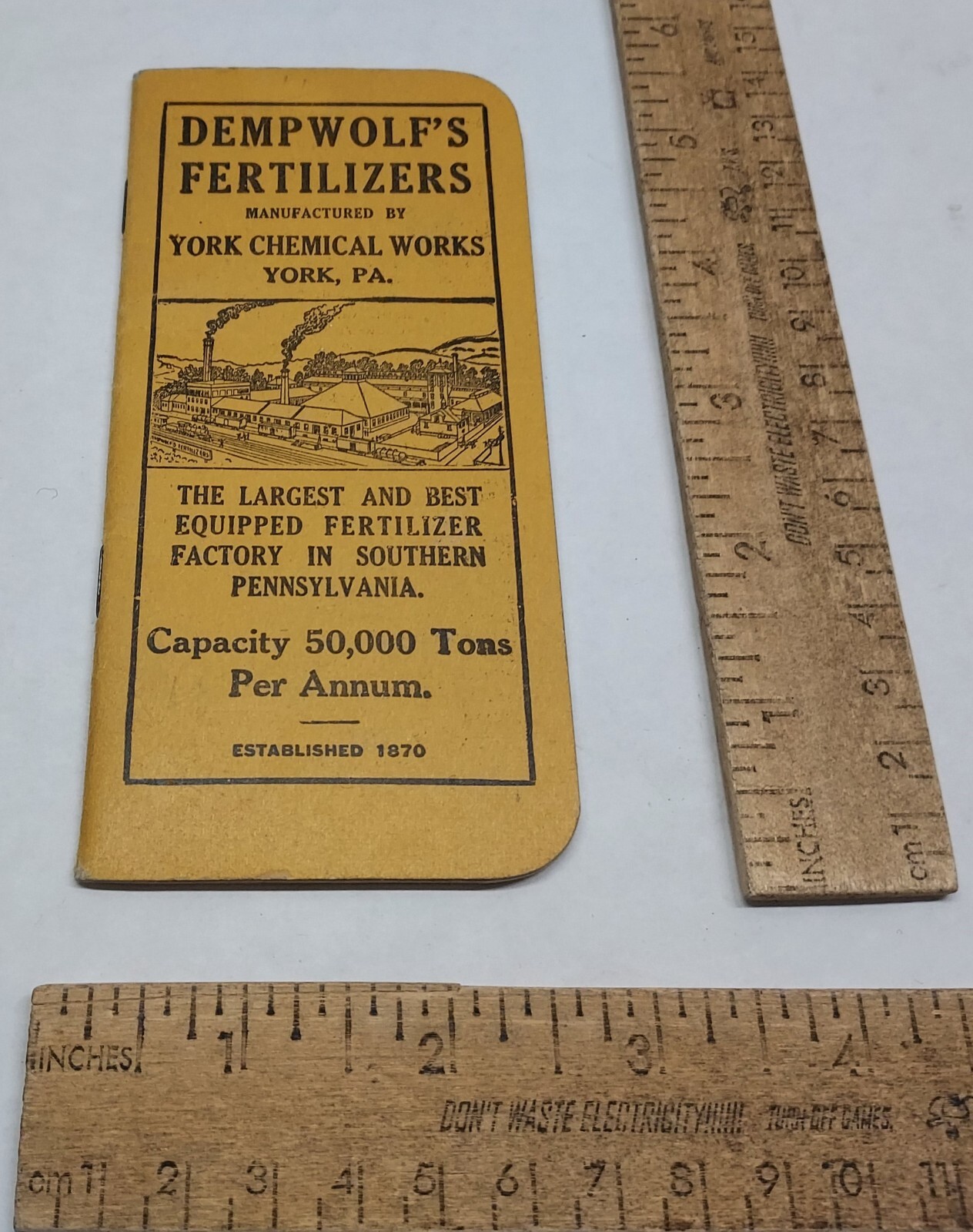 1920 DEMPWOLF&rsquo;S FERTILIZERS – York Chemical Works – BOOKLET – listing #5149