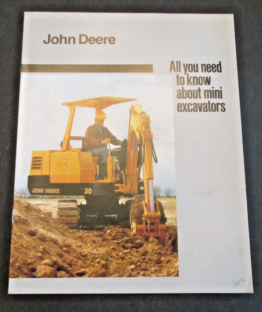 JOHN DEERE MINI EXCAVATORS 30 50 70 SPECTIFICATIONS Dealer AD CATALOG