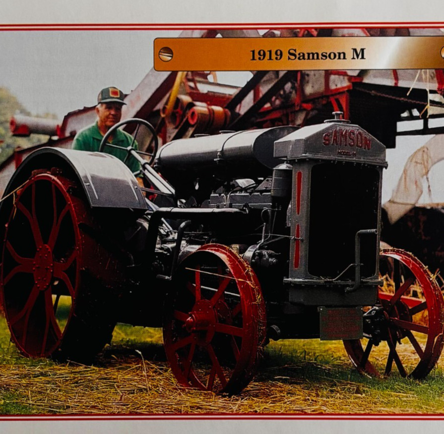 1919 Samson M Antique Tractor 1970-80s Book Print Agriculture Farming C80A