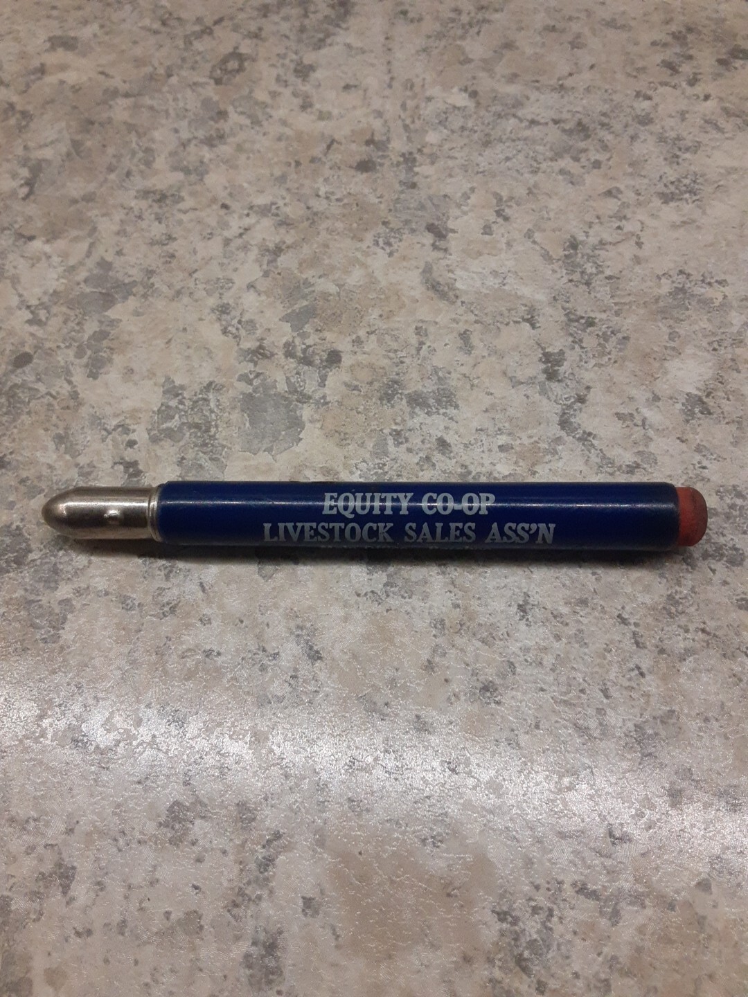 Vintage Equity Co-op Livestock Sales Ass&rsquo;n Baraboo WI Bullet Pencil 3.75&Prime;