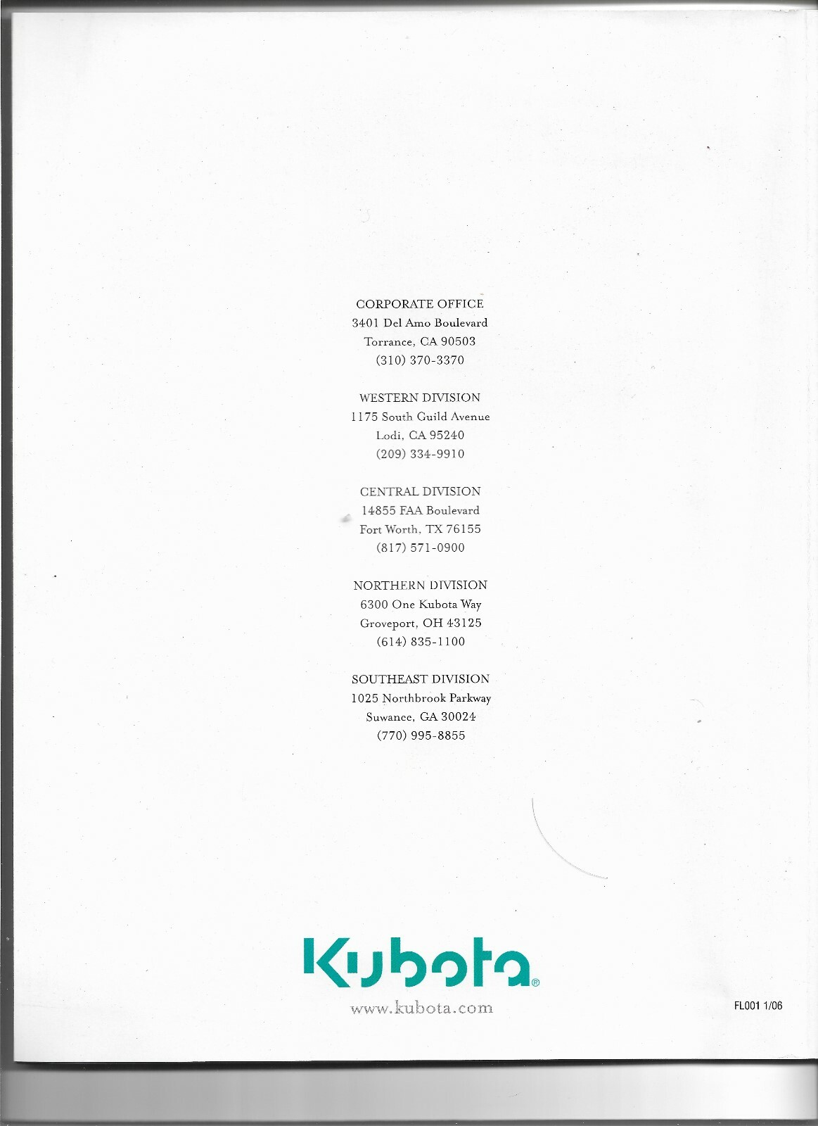 Original 2006 Kubota Tractors Loaders Excavators Mowers Full Line Sales Brochure