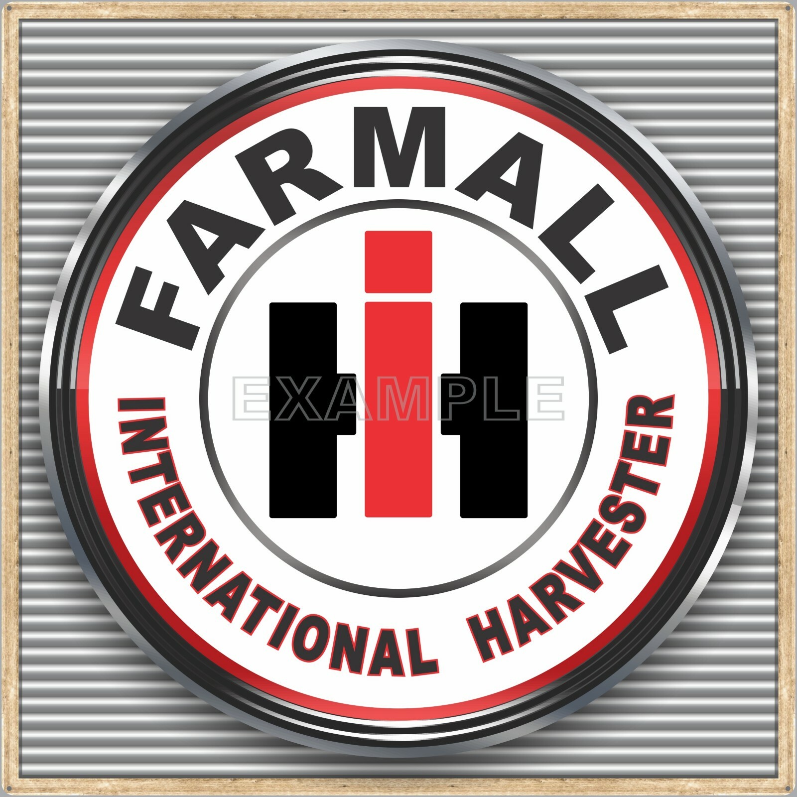 FARMALL IH TRACTORS OLD SIGN REMAKE SQUARE ALUMINUM SIZE OPTIONS UP TO 36&Prime; X 36&Prime;
