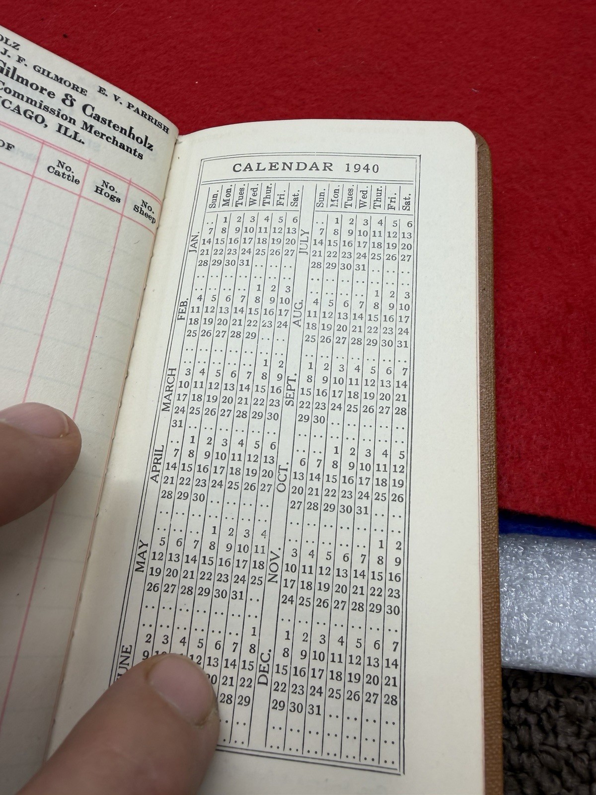 Historic 1940 Livestock Commission Company Pocket Note Pad