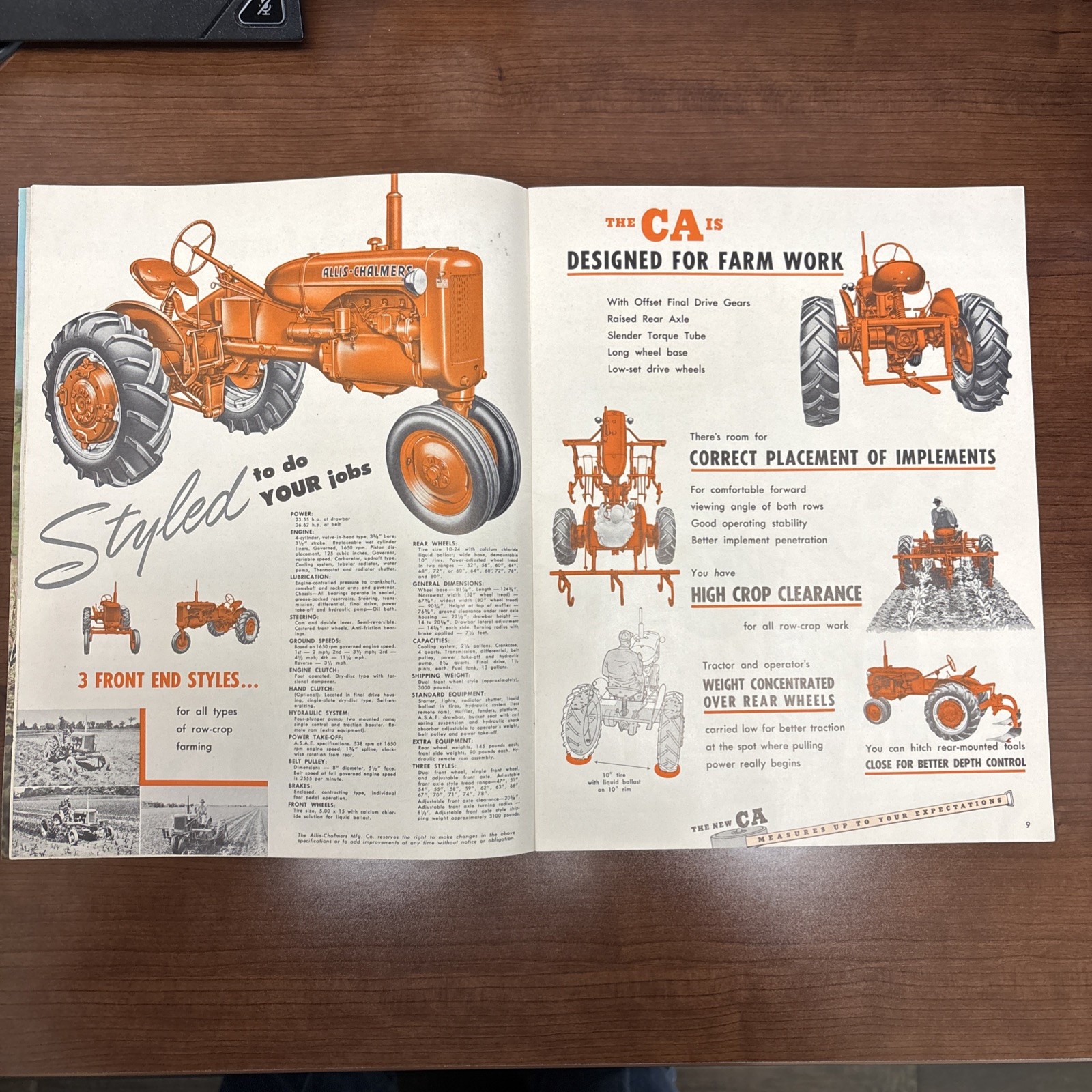 ALLIS CHALMERS BUYER’S GUIDE BETTER LIVING, BETTER FARMING 1950’S SALES BROCHURE