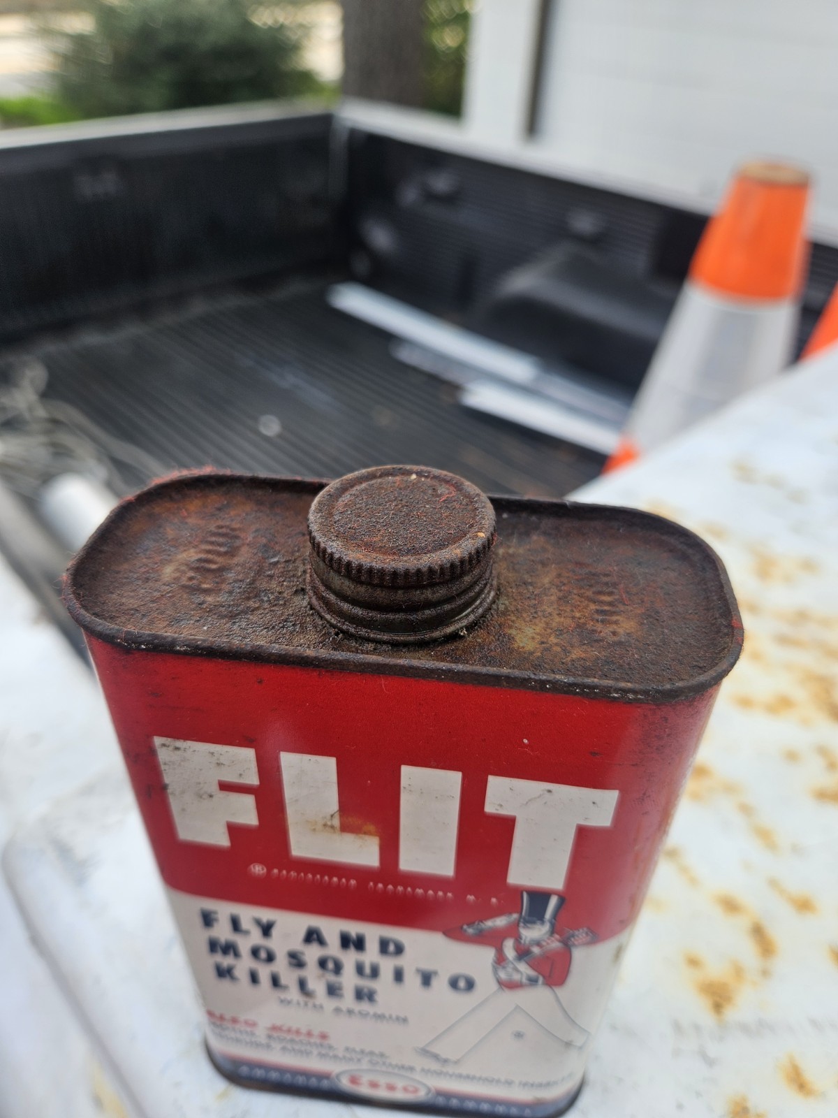 ESSO Flit Fly and Mosquito Killer EMPTY 1 Pint Vintage Metal Can