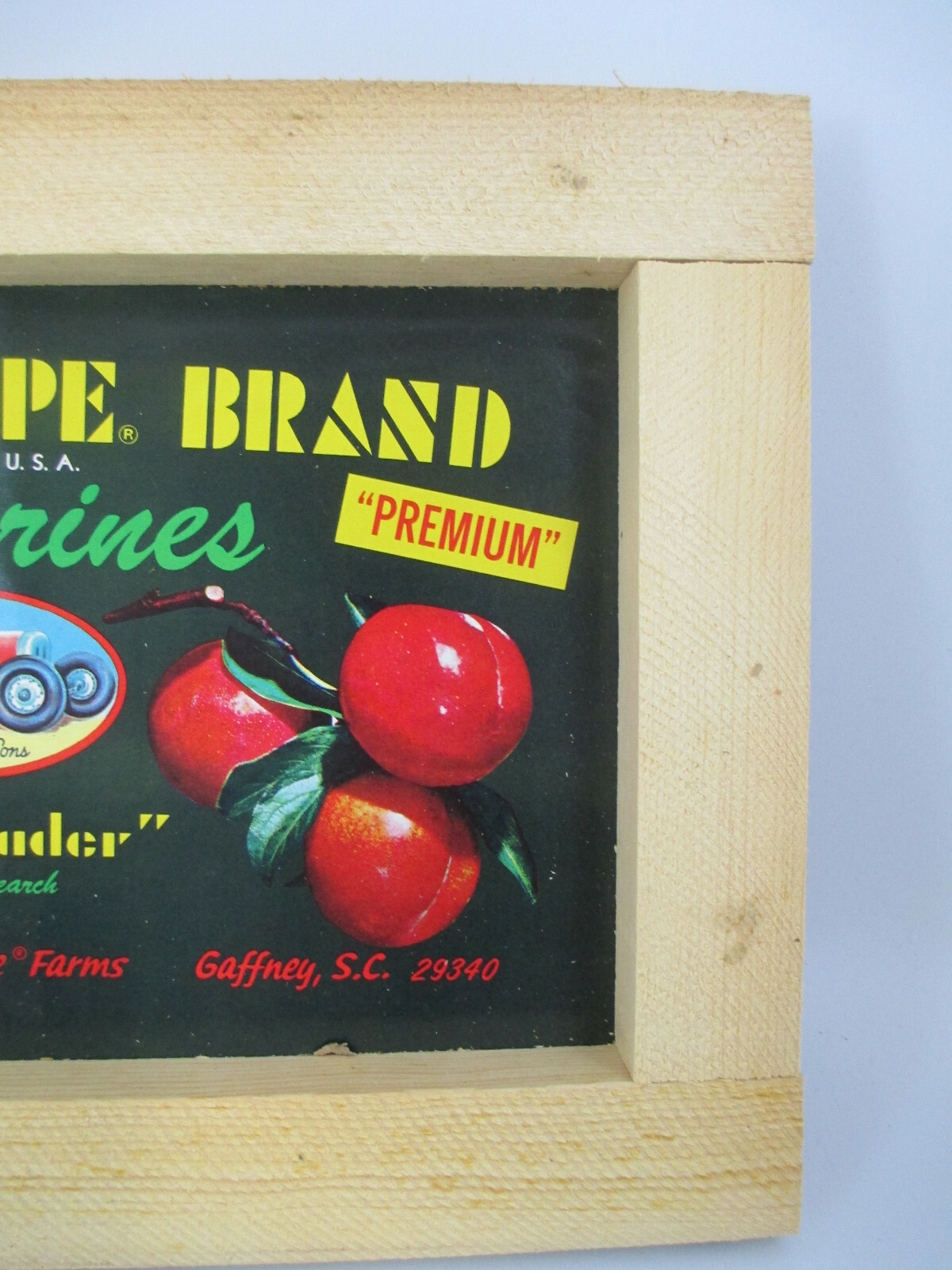 Sunny Slope Nectarines Unassembled Crate End Original wood