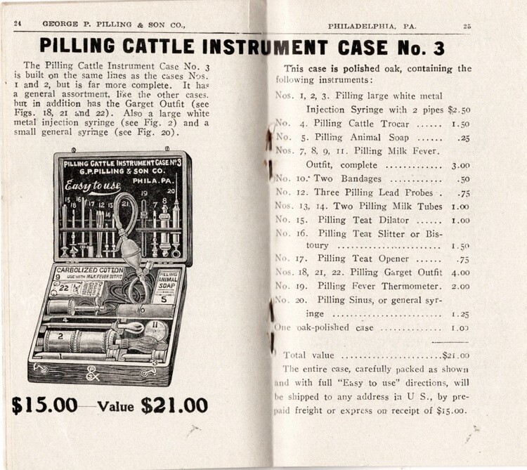 The Pilling Easy to Use Cattle Instruments.. Catalog, George Pilling & Son, 1908