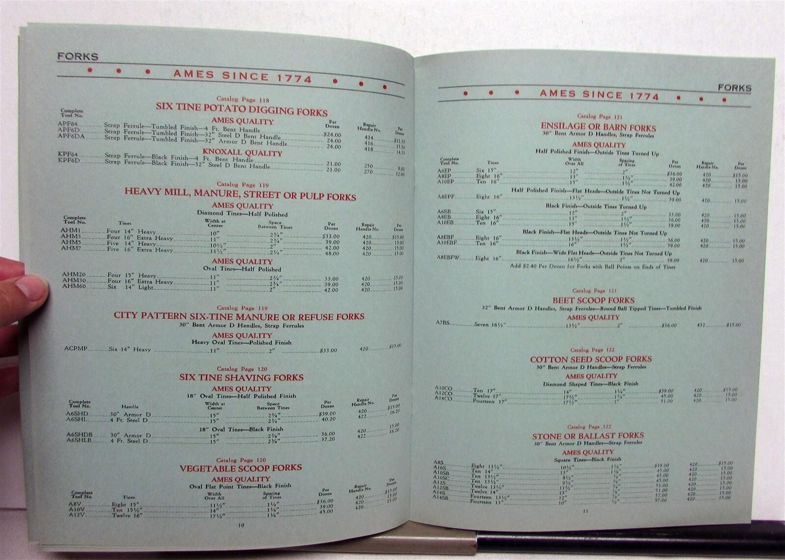 1939 Ames Baldwin Wyoming Forks Hoes Rakes Pricing Order Codes Sales Catalog