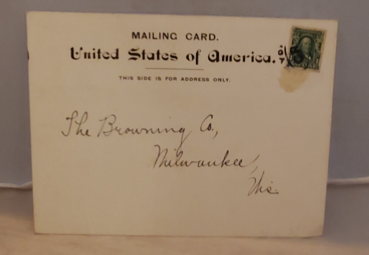 Graphic! 1903 Maxfield Francke Four Ported Steam Engine Advertising Mailing Card