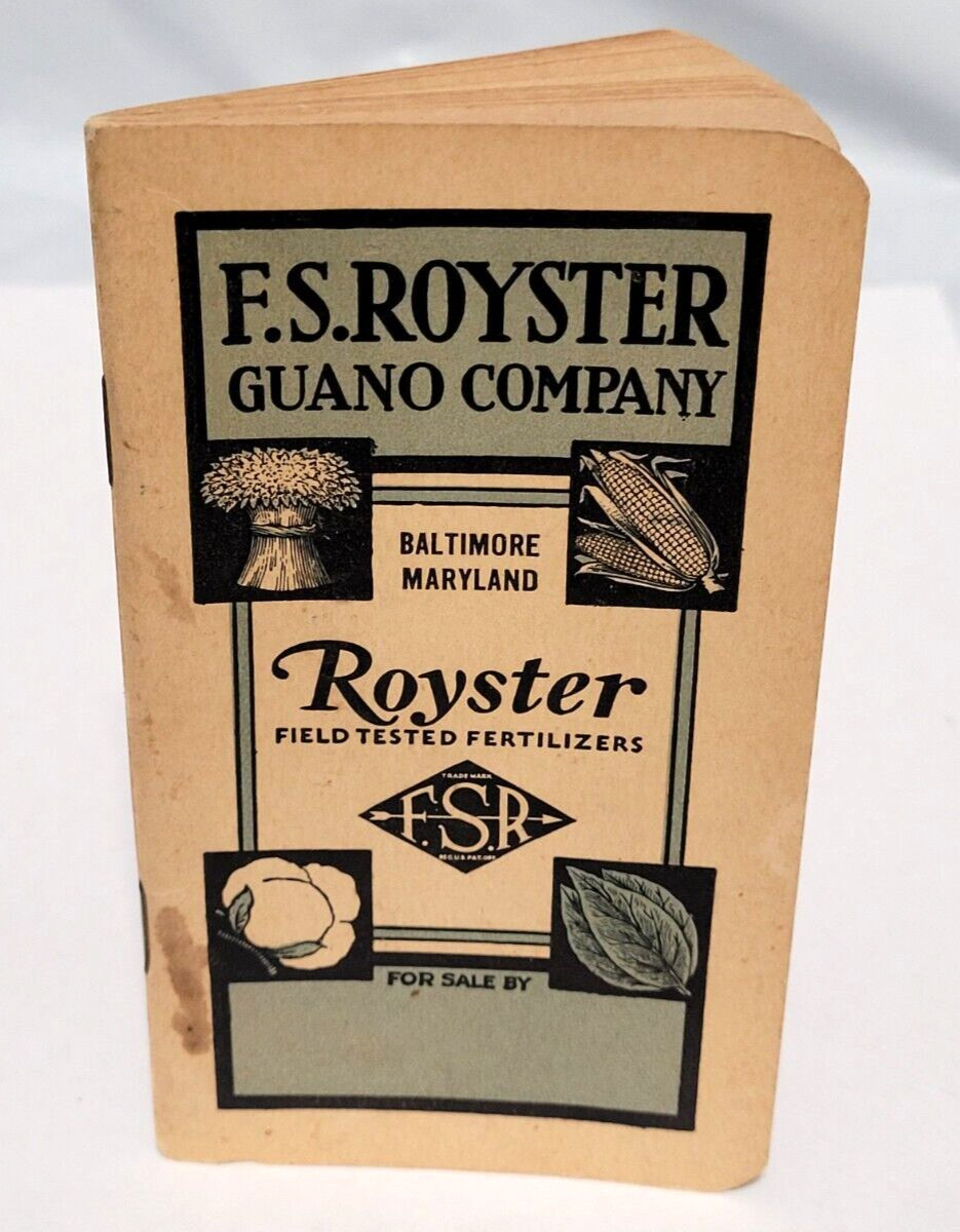 Vintage F.S. Royster Guano Company 1935 Notepad