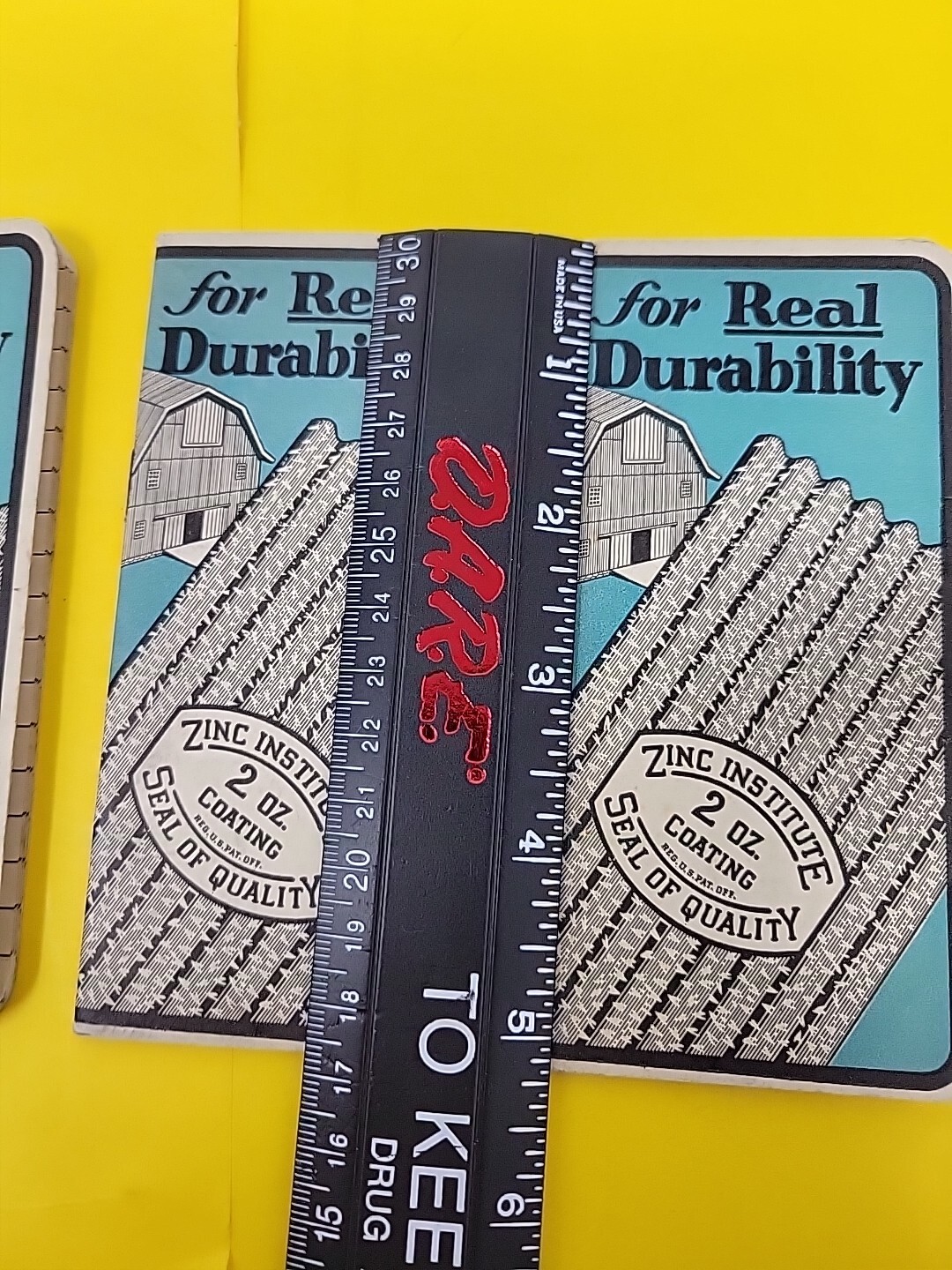 Lot of 4 Vintage Zinc Institute Galvanized Roofing Notebook Advertising RARE